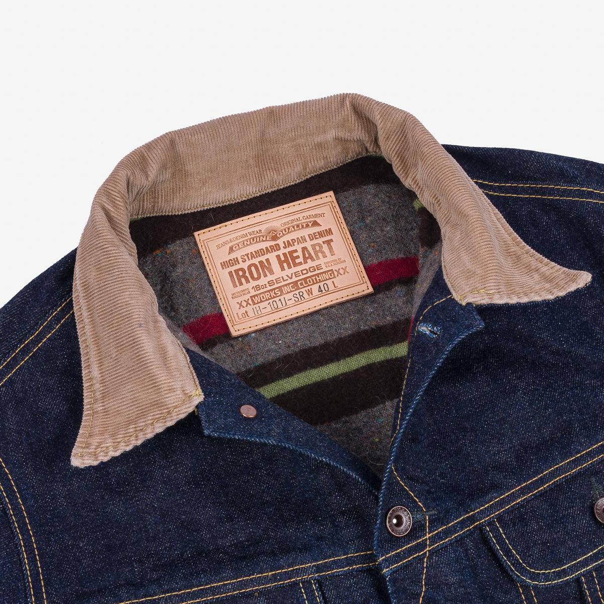 Iron Heart IH-101J-SR 18oz Selvedge Denim Storm Rider Jacket - Indigo