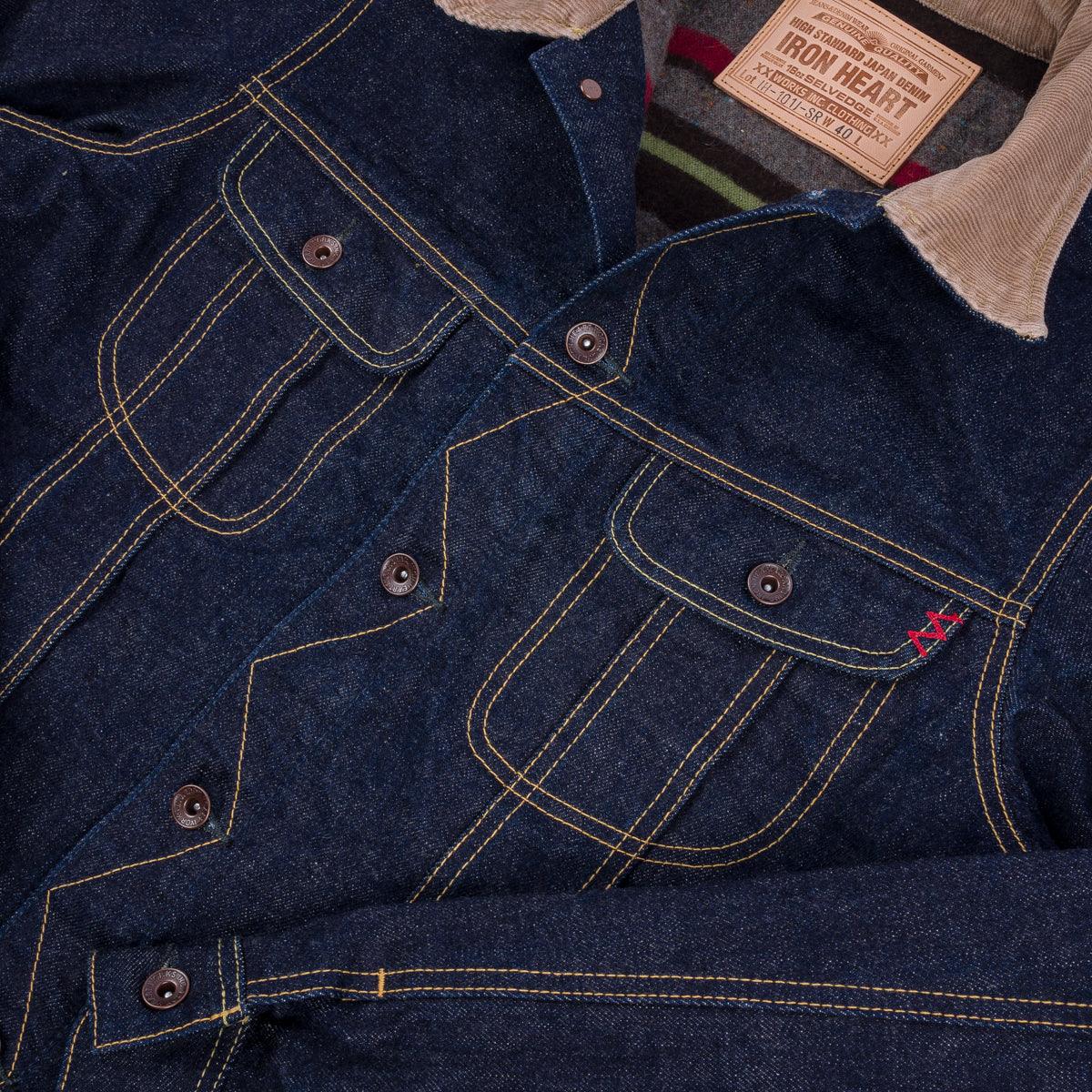 Iron Heart IH-101J-SR 18oz Selvedge Denim Storm Rider Jacket - Indigo