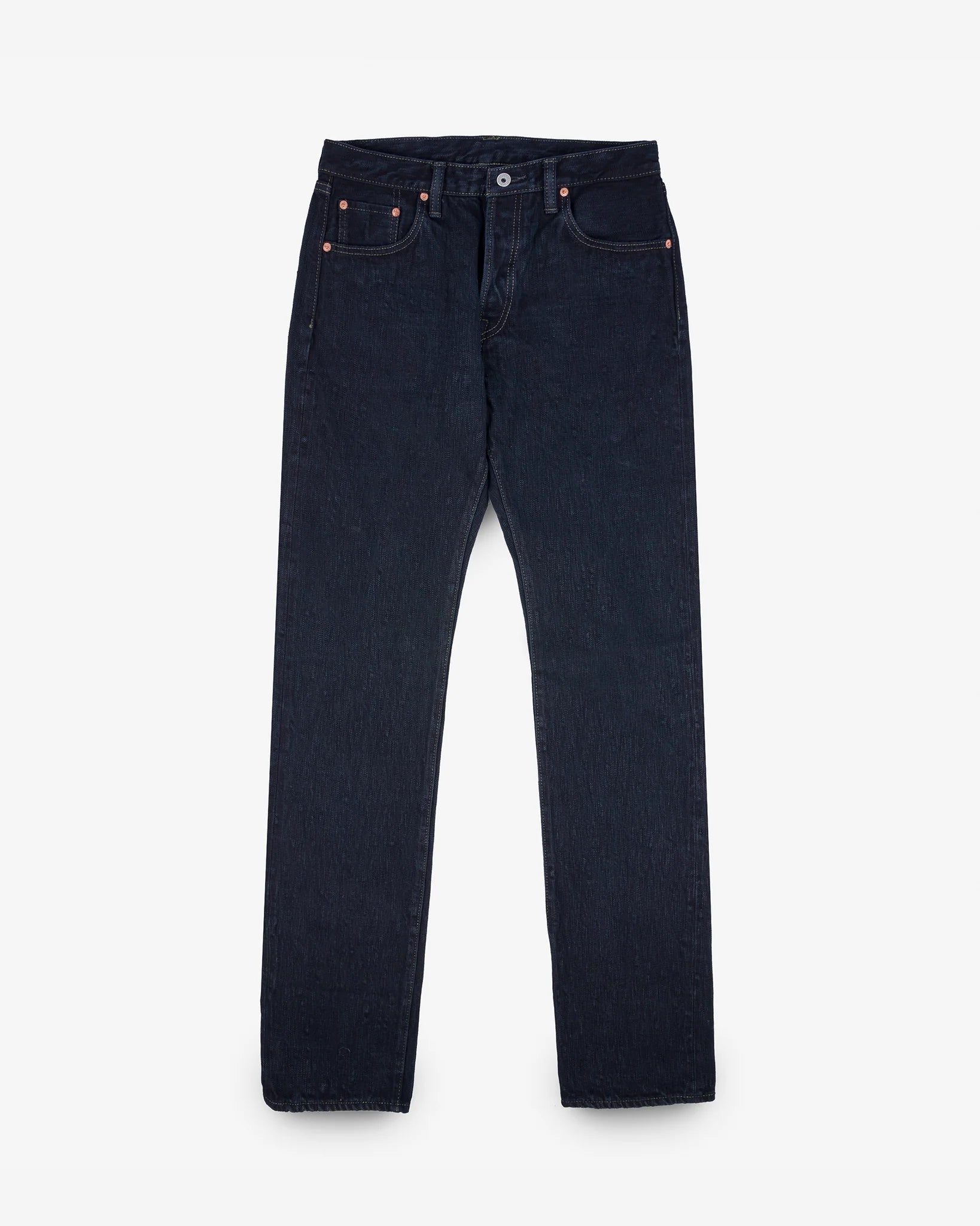 Iron Heart IH-634S-SLBod 16oz Slubby Selvedge Denim Straight Cut Jeans - Indigo Overdyed Black