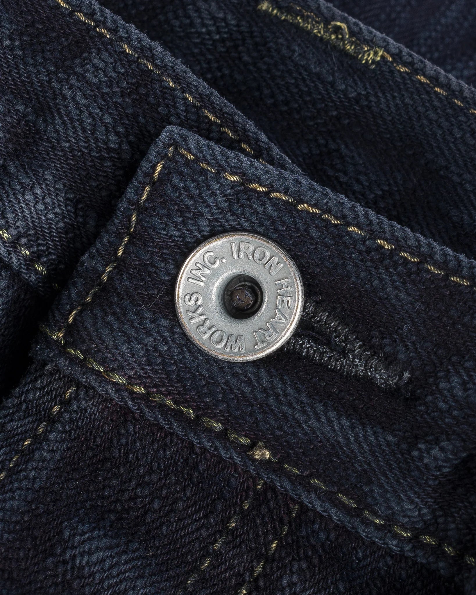 Iron Heart IH-634S-SLBod 16oz Slubby Selvedge Denim Straight Cut Jeans - Indigo Overdyed Black