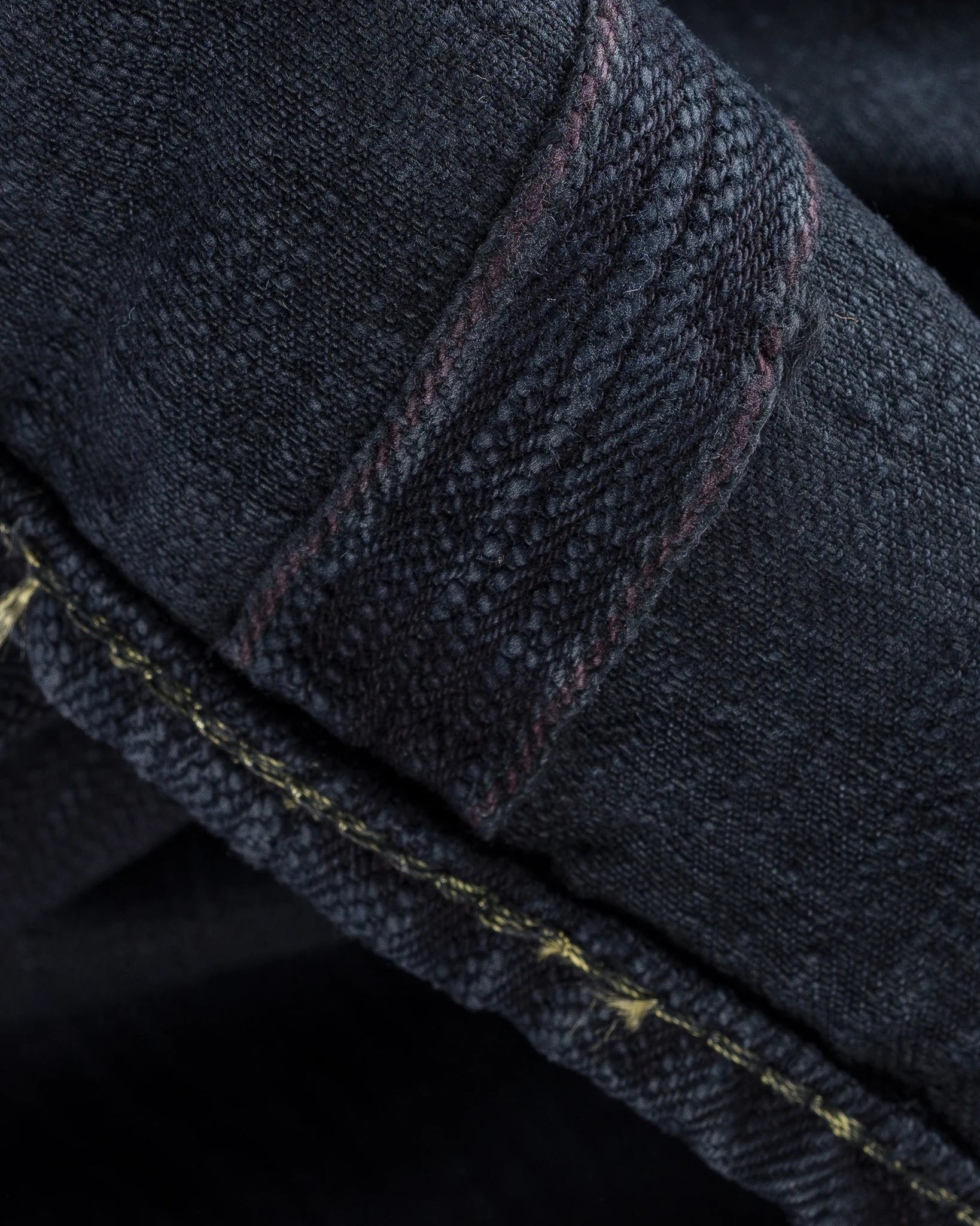 Iron Heart IH-634S-SLBod 16oz Slubby Selvedge Denim Straight Cut Jeans - Indigo Overdyed Black