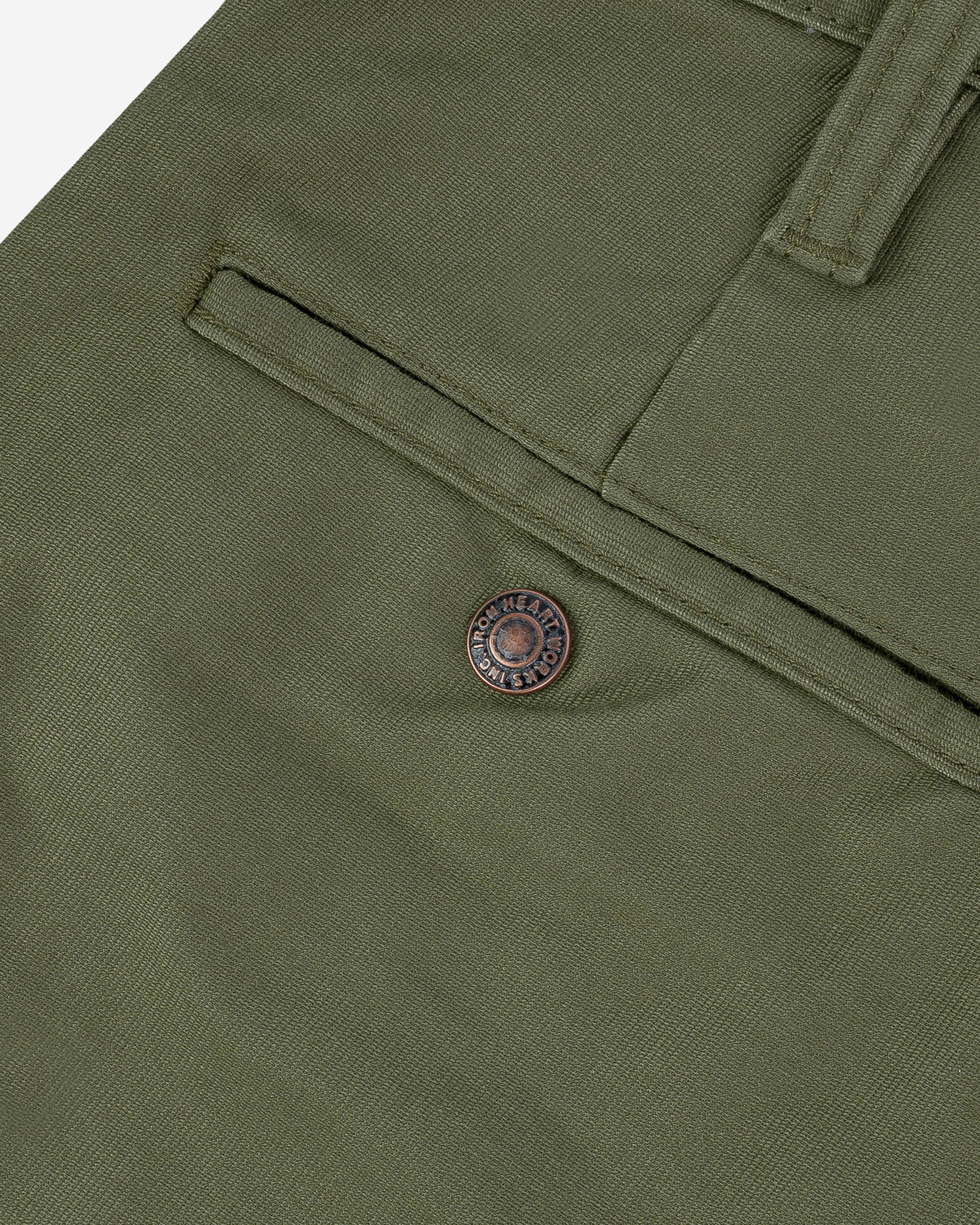 Iron Heart IH-720-OLV 11oz Cotton Whipcord Work Pants - Olive