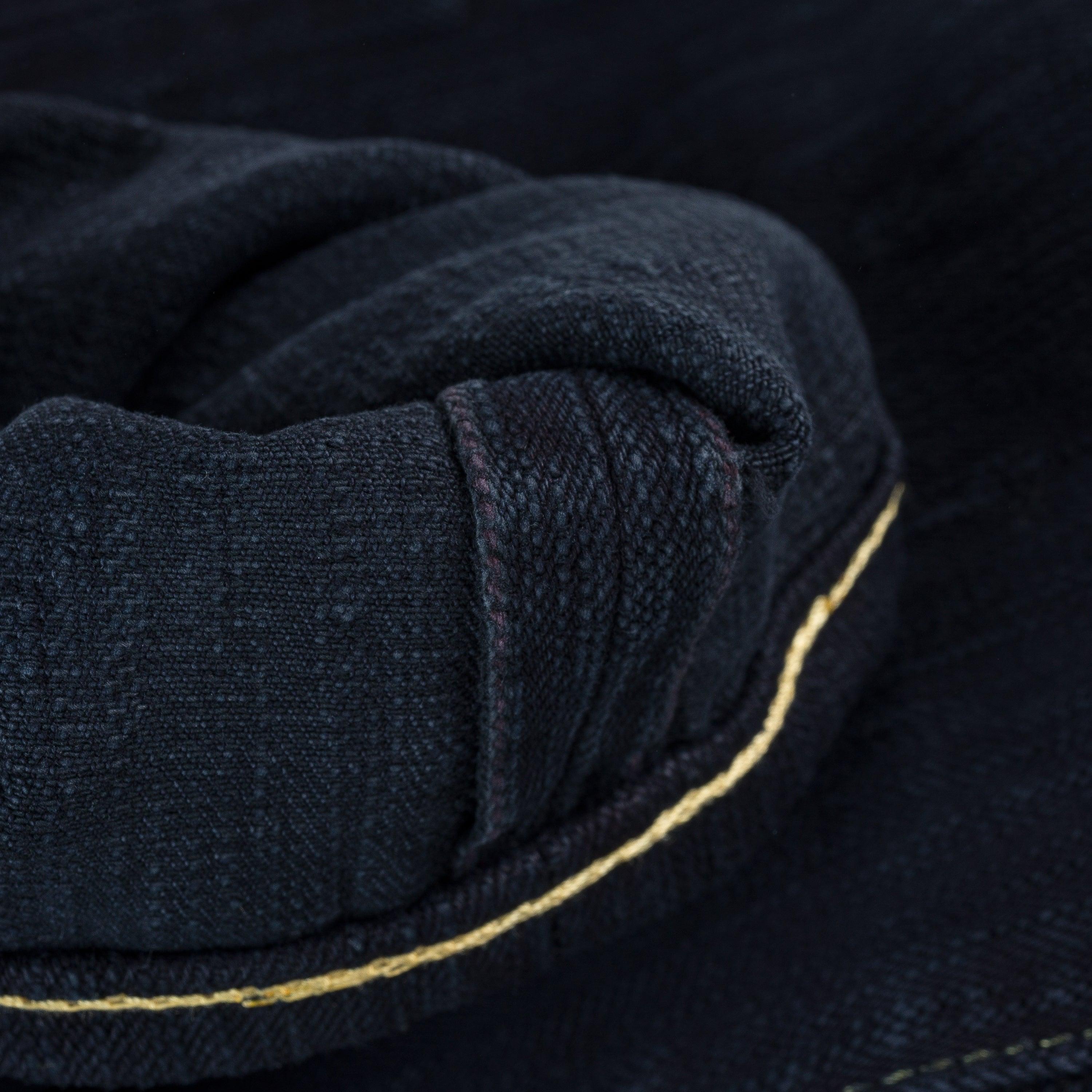 Iron Heart IH-555S-SLBod 16oz Slubby Selvedge Denim Super Slim Cut Jeans - Indigo Overdyed Black