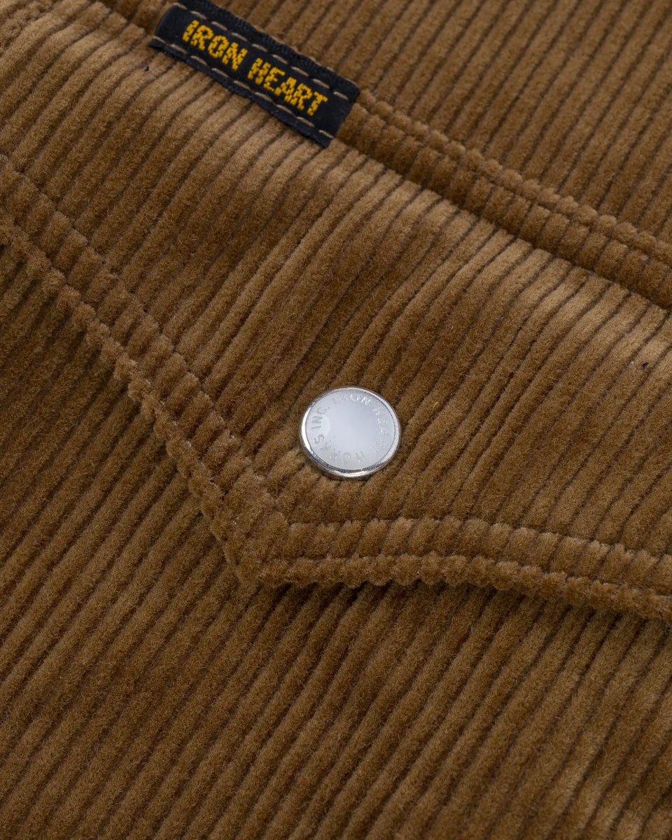 Iron Heart IHSH-398-CAM 11oz Corduroy Western Shirt - Camel