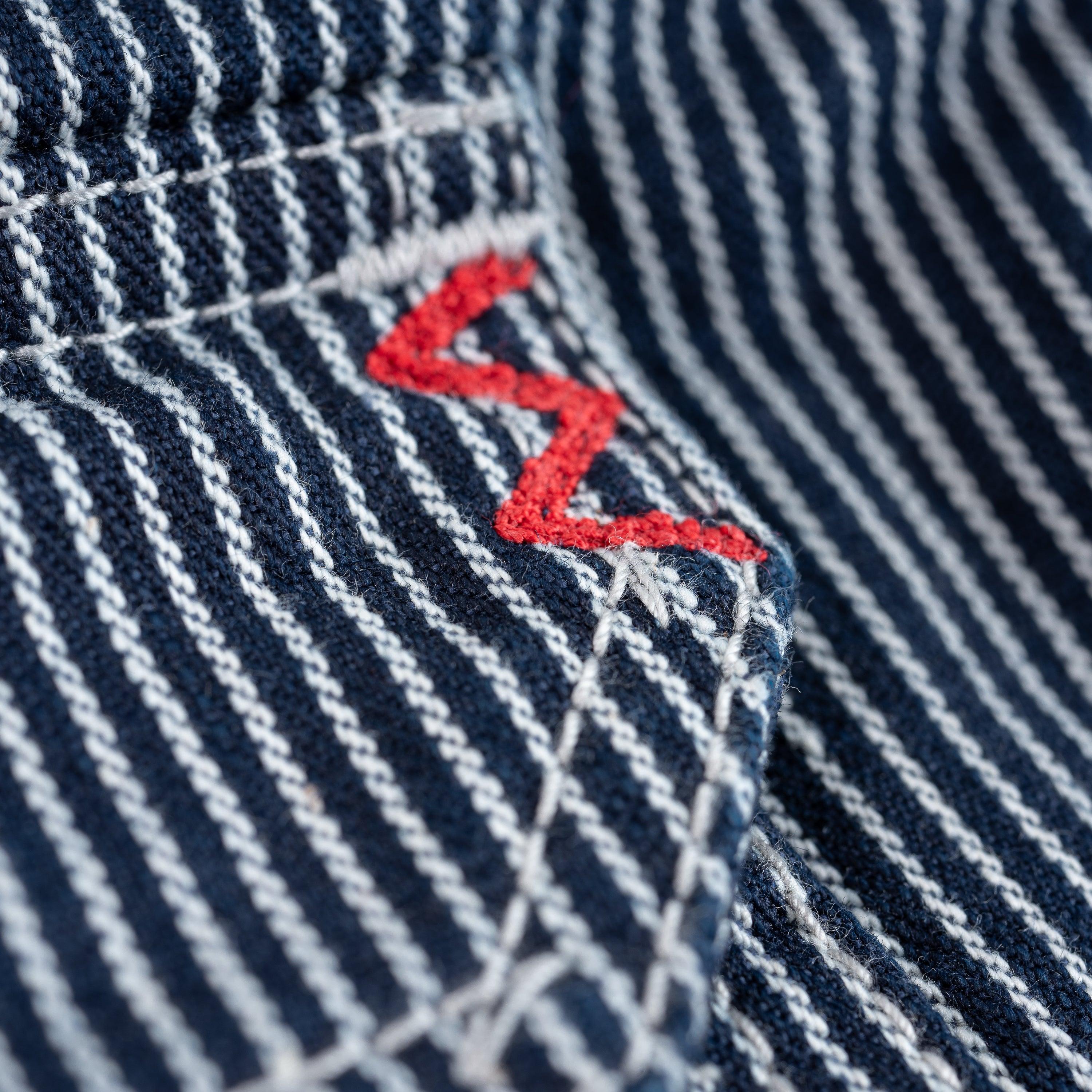 Iron Heart IHJ-141-IND 10.5oz Narrow Stripe Hickory Type 1 Jacket - Indigo