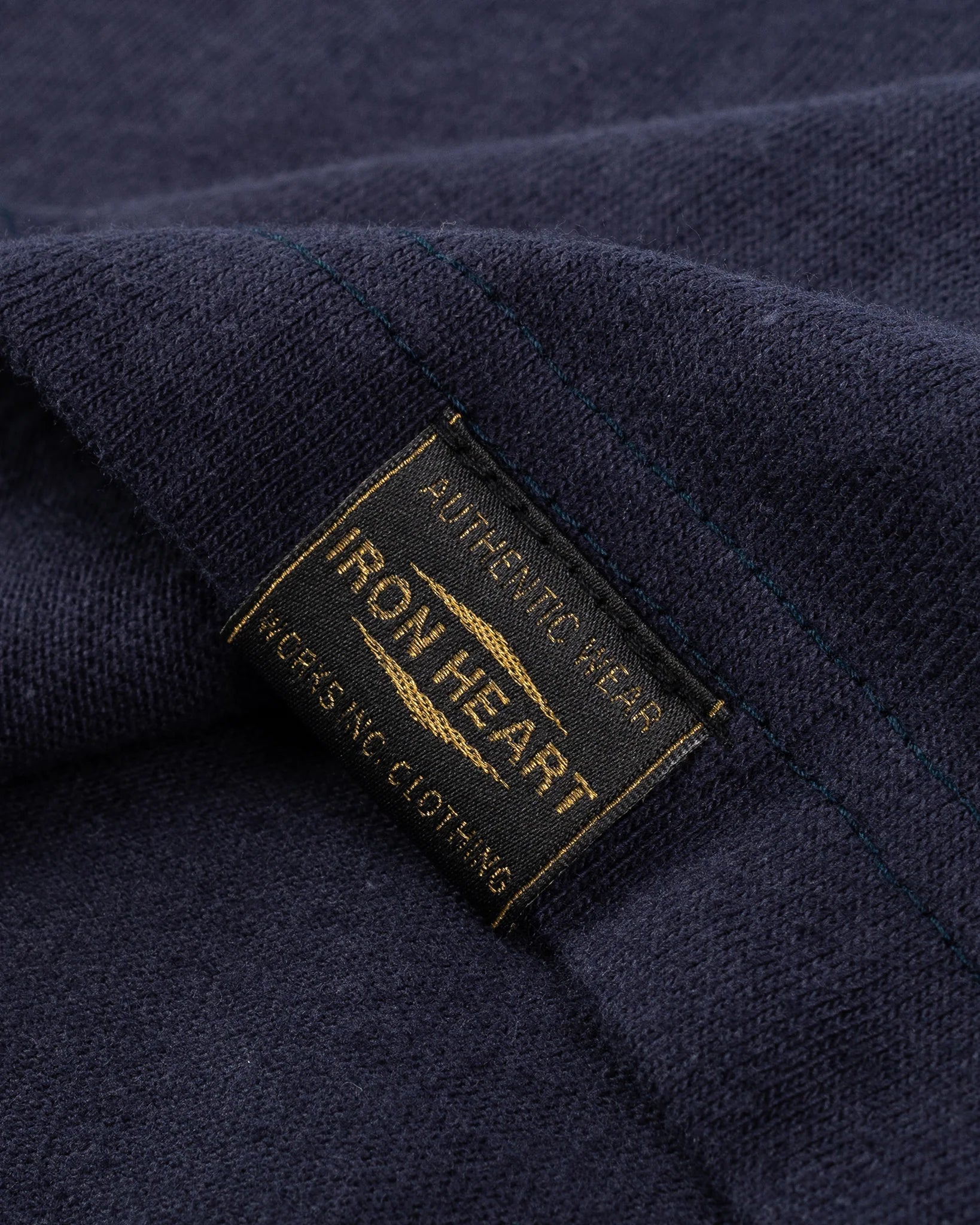 Iron Heart IHT-1610L-NVY 6.5oz Loopwheel Crew Neck T-Shirt (Longer Body) - Navy