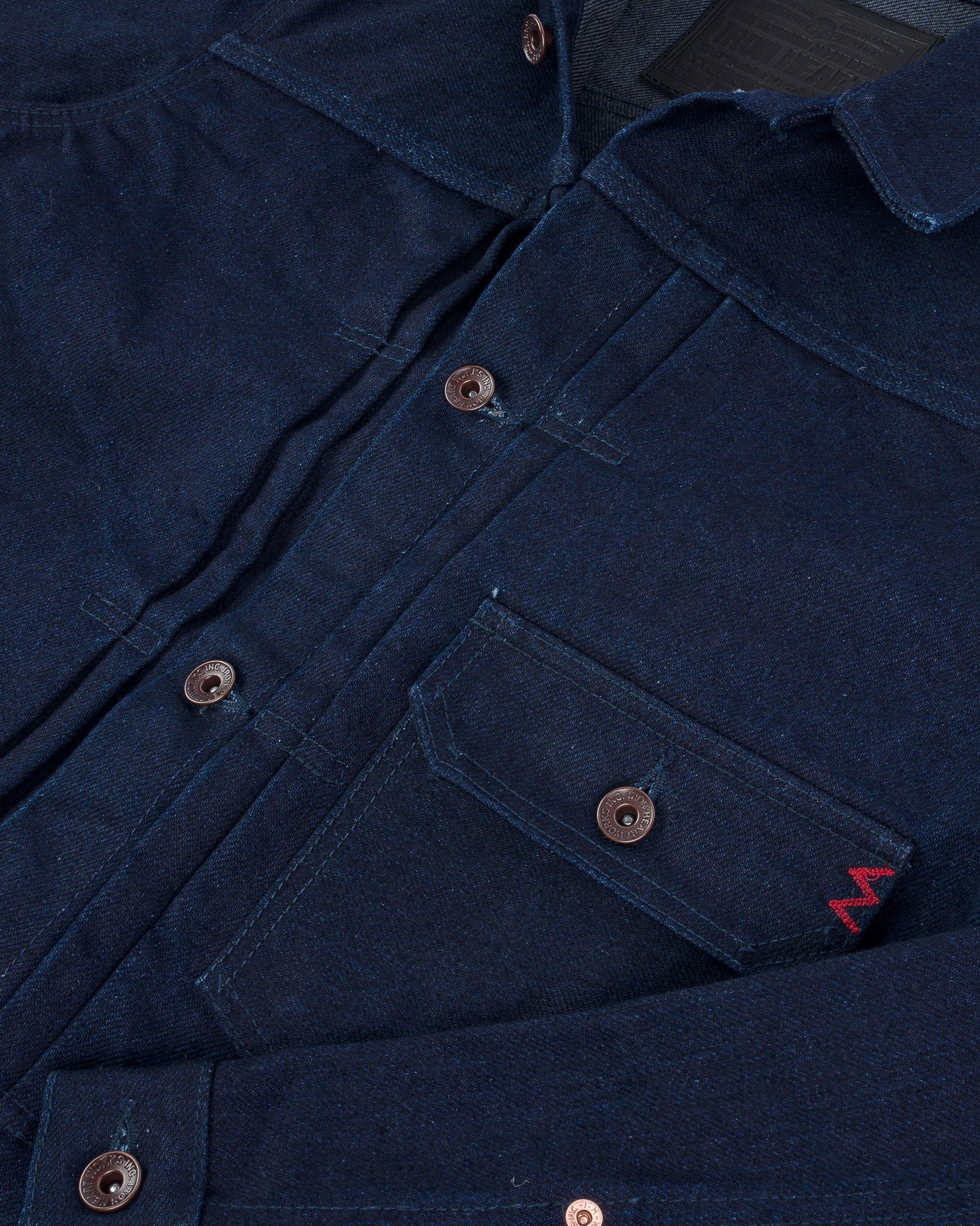 Iron Heart IHJ-140-IG 19oz Selvedge Denim Type I Jacket - Indigo/Grey