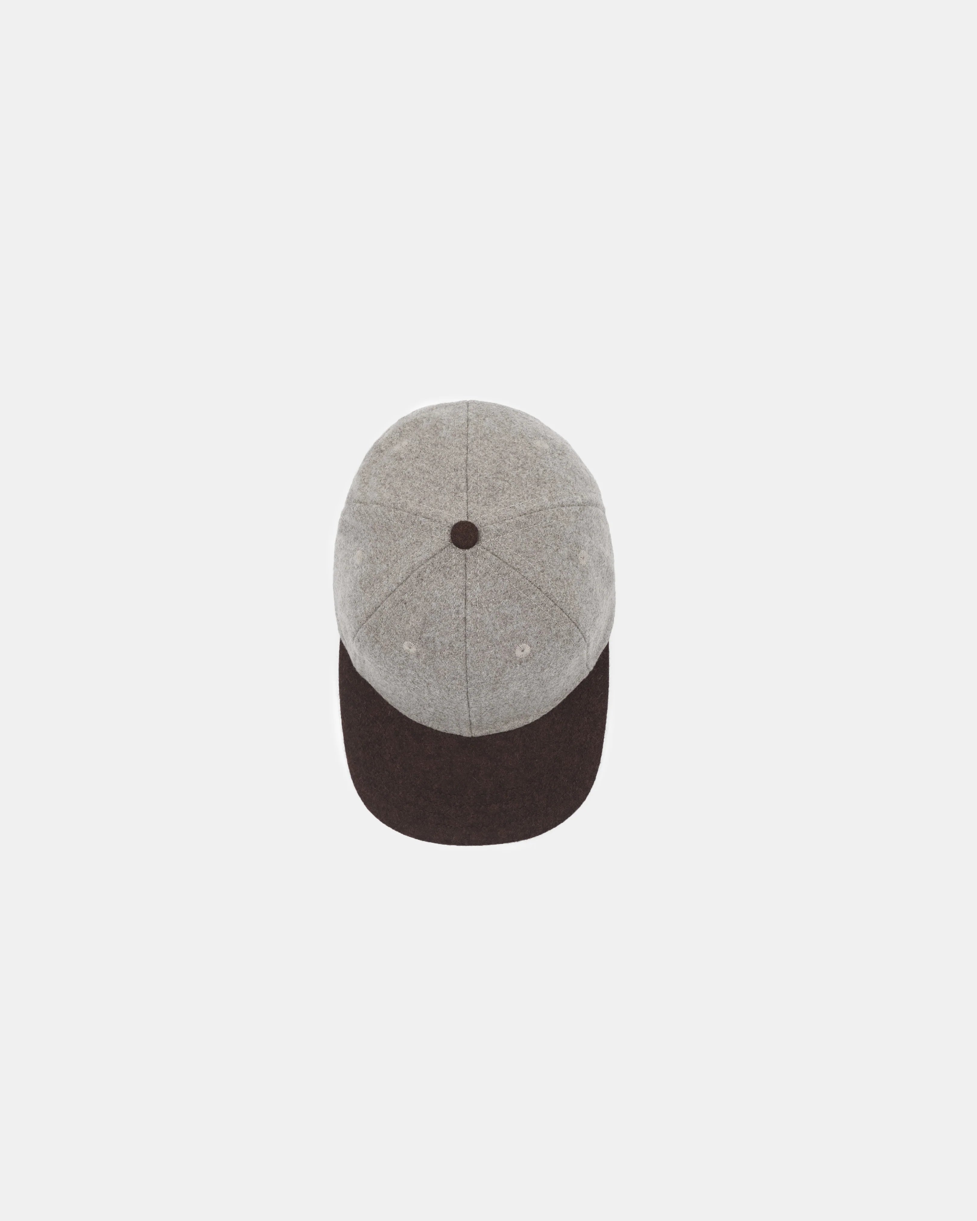 Dehen 1920 Melton Wool Baseball Hat - Oatmeal / Red Oak