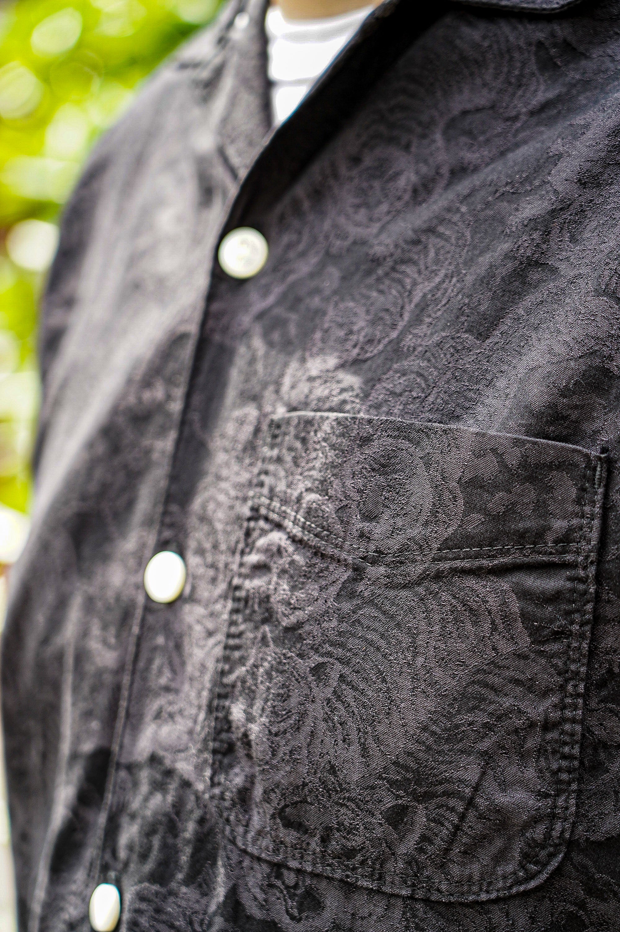 Freenote Cloth Hawaiian Tiger Shirt - All Black