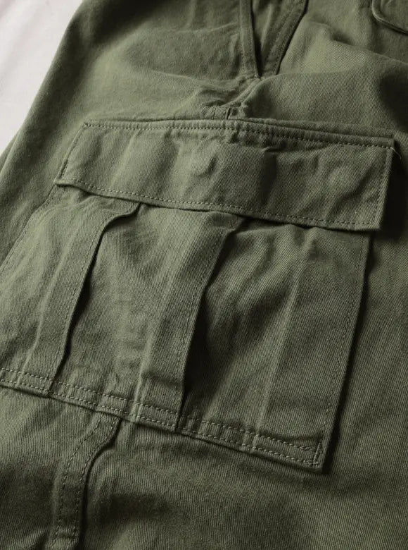 The Flat Head FN-PA-C016 Cargo Pants - Olive