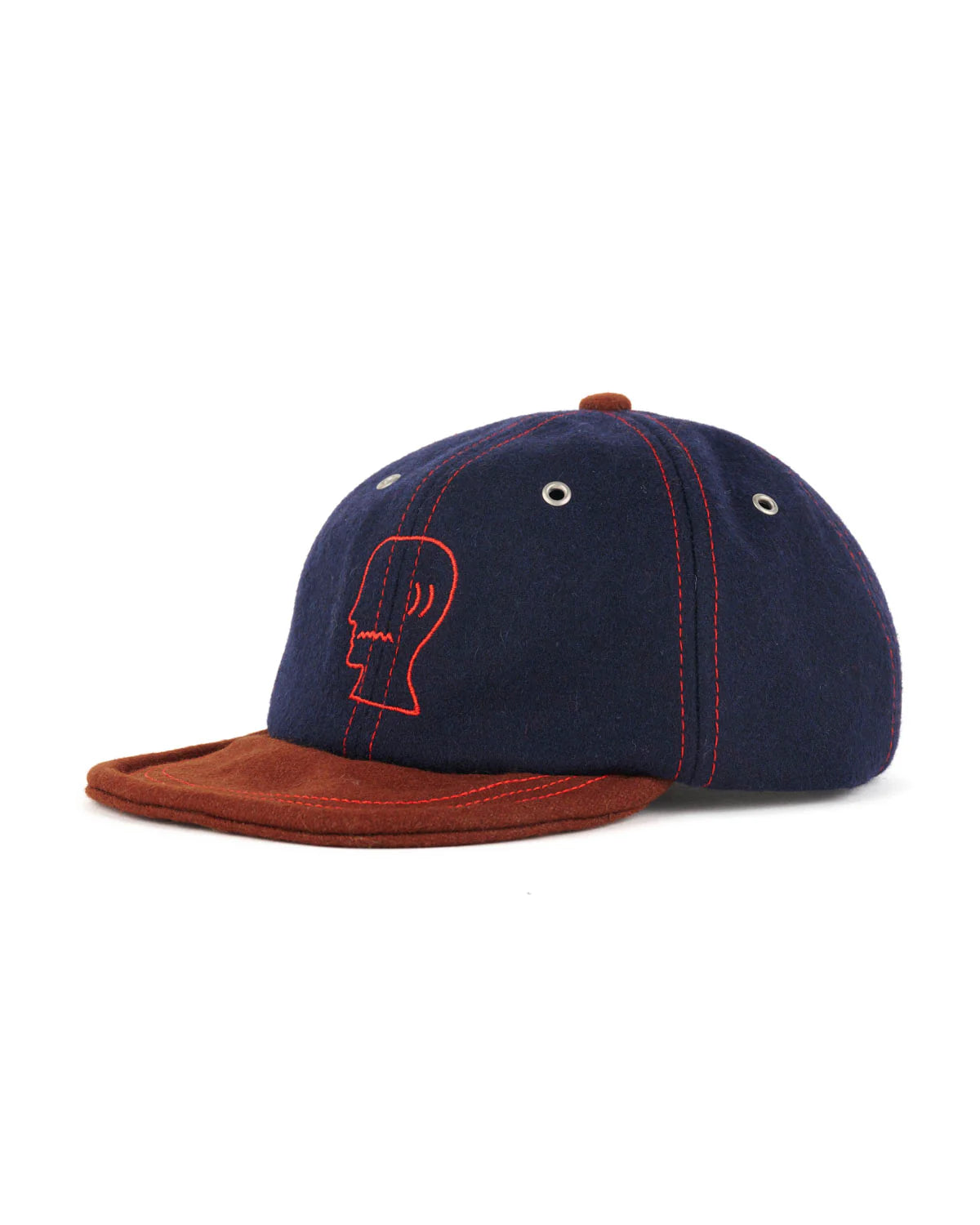 Brain Dead Flannel Wire Brim Hat - Navy