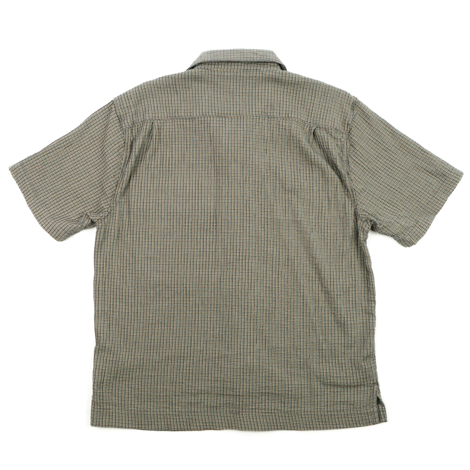 Freenote Cloth Cayucos Shirt - Olive Plaid Seersucker
