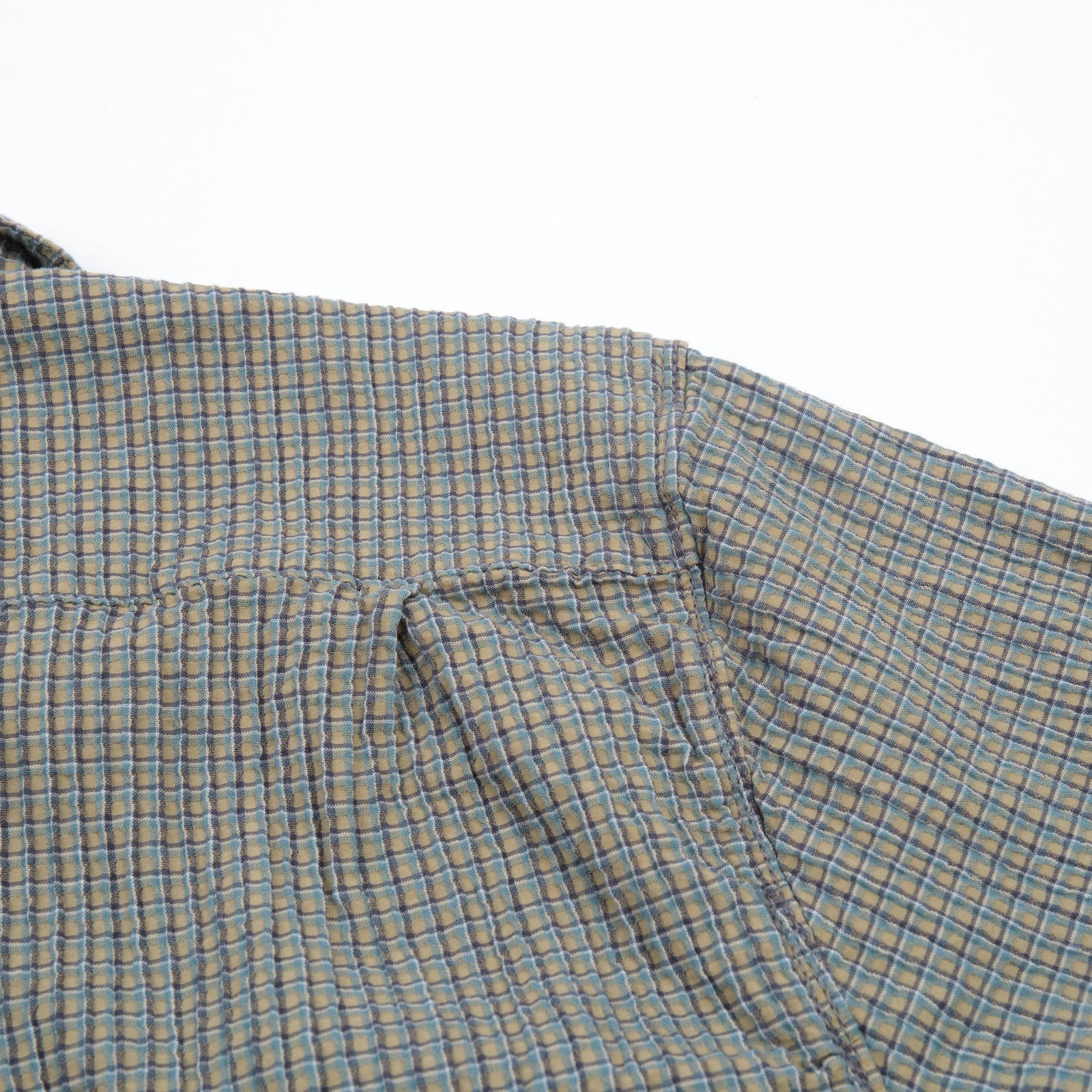 Freenote Cloth Cayucos Shirt - Olive Plaid Seersucker