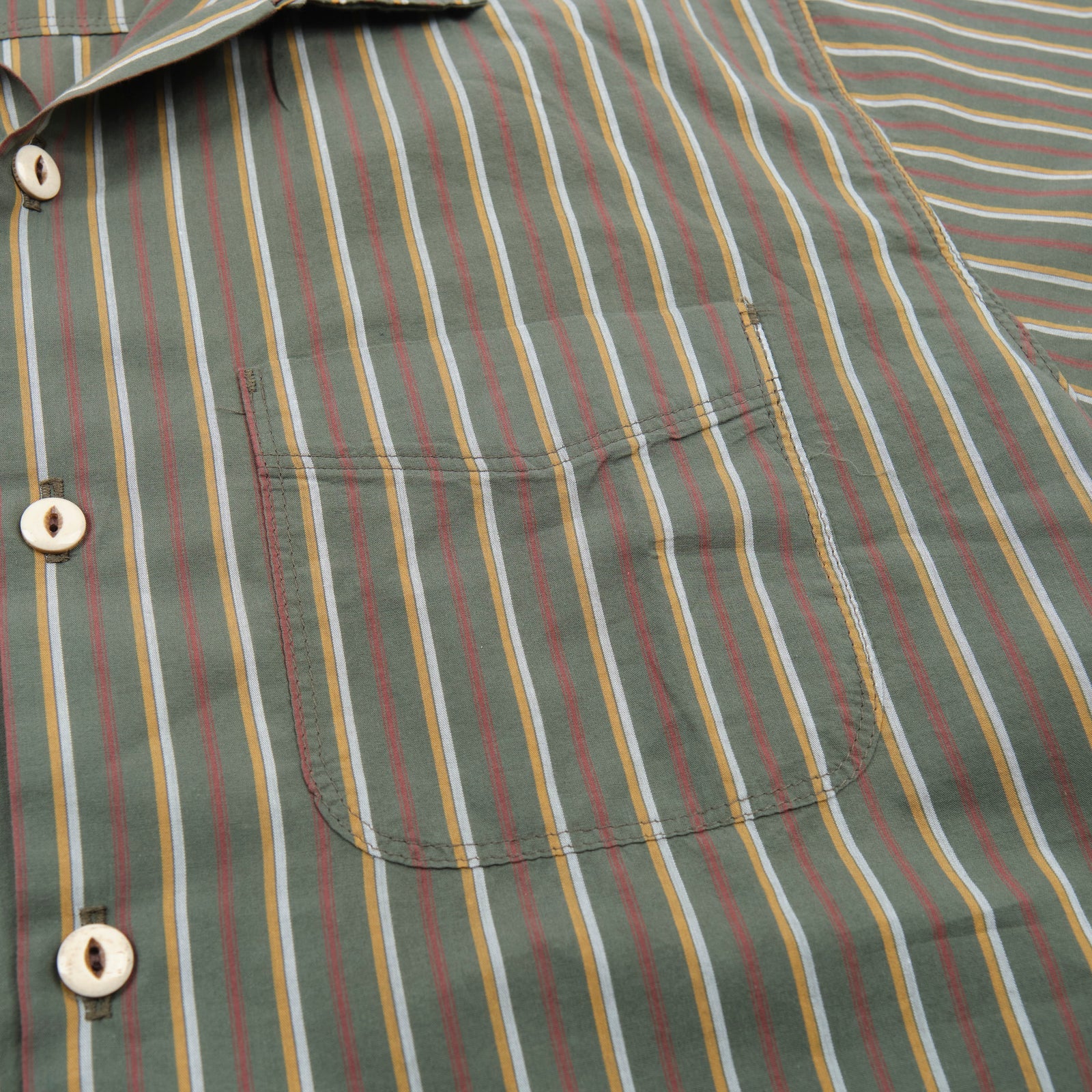 Freenote Cloth Hawaiian Shirt - Olive Stripe