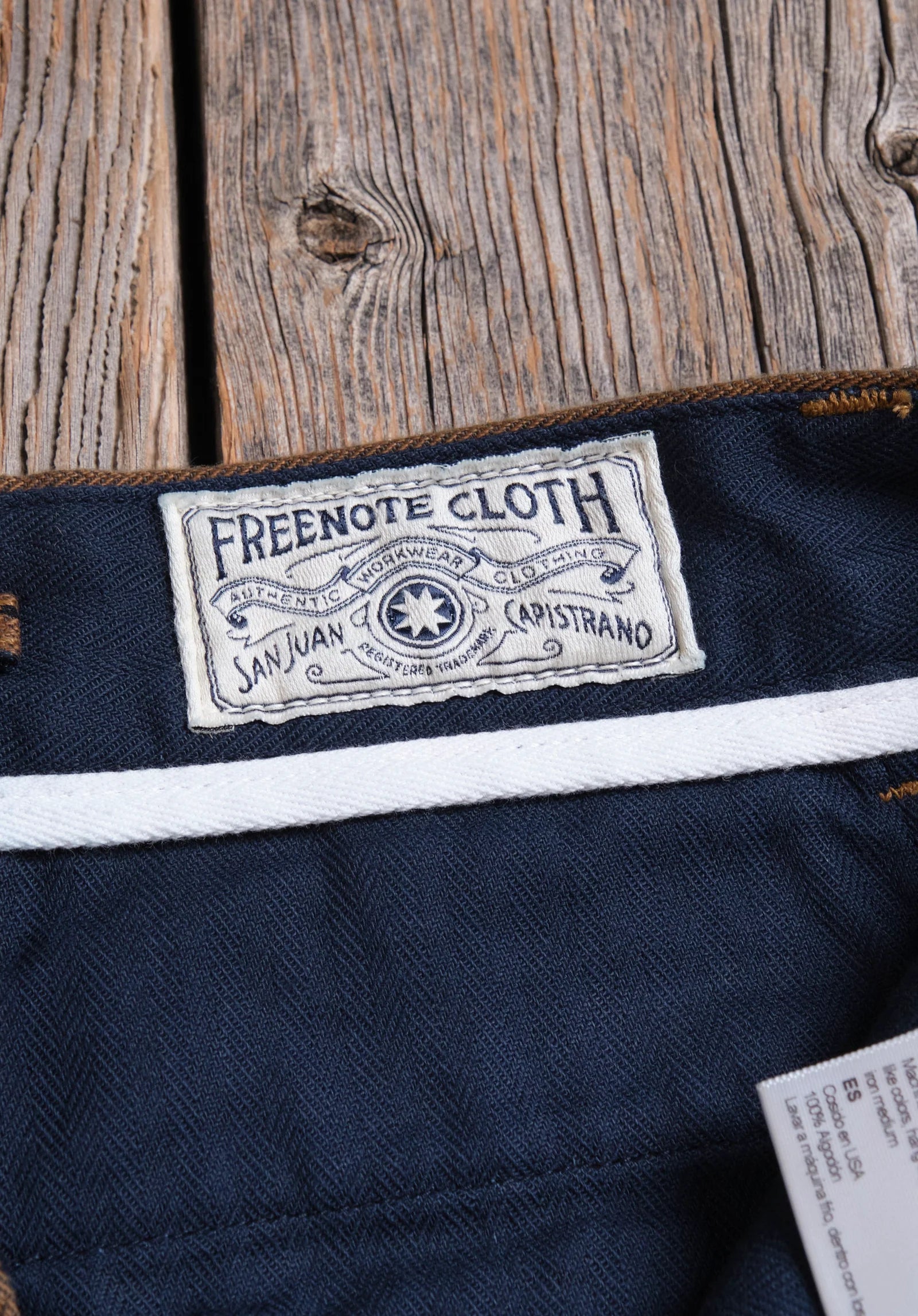 Freenote Cloth Deck Pant Straight Fit - Brown Herringbone Dobby