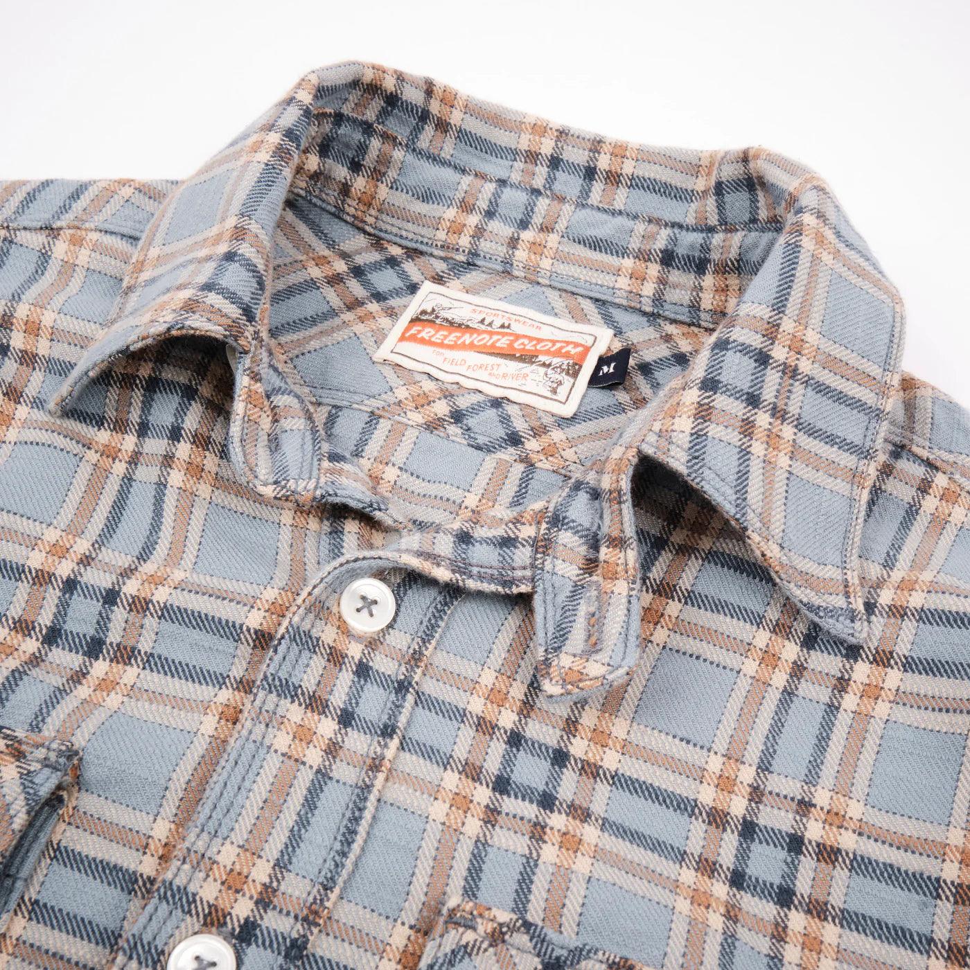 Freenote Cloth Currant Shirt - Blue Dun Plaid