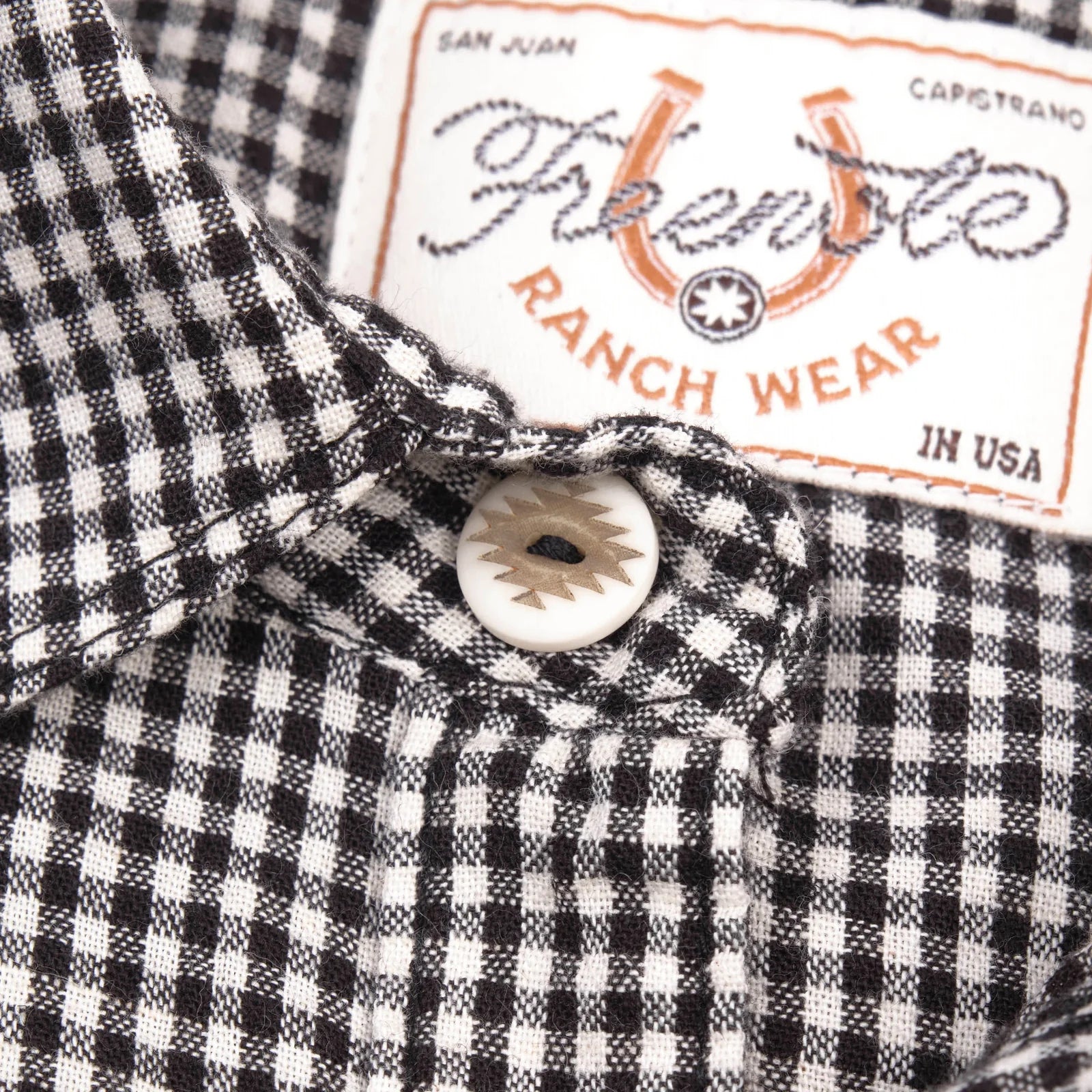 Freenote Cloth Bodie S/S Western - Black Gingham