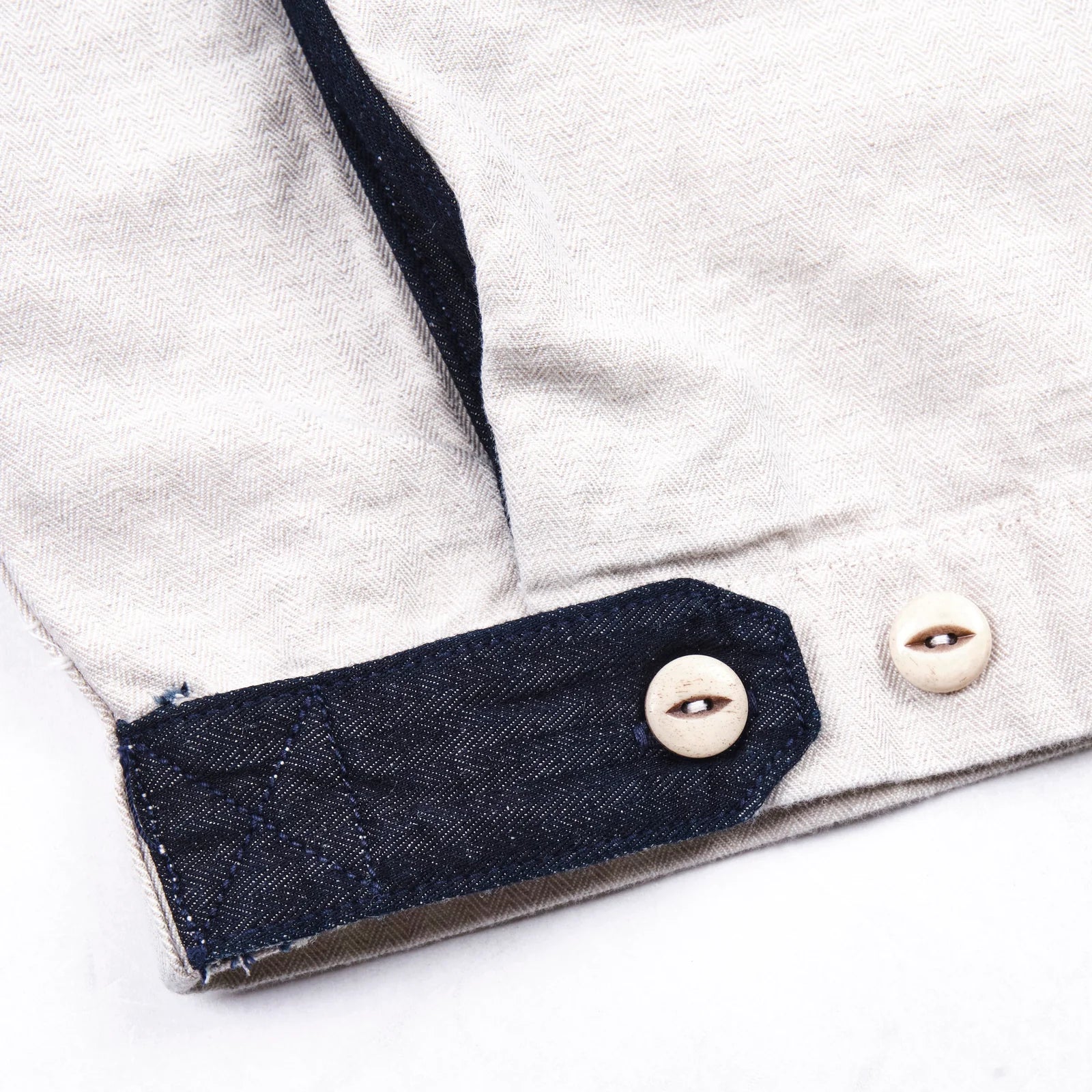 Freenote Cloth Yorba Shirt - White Herringbone