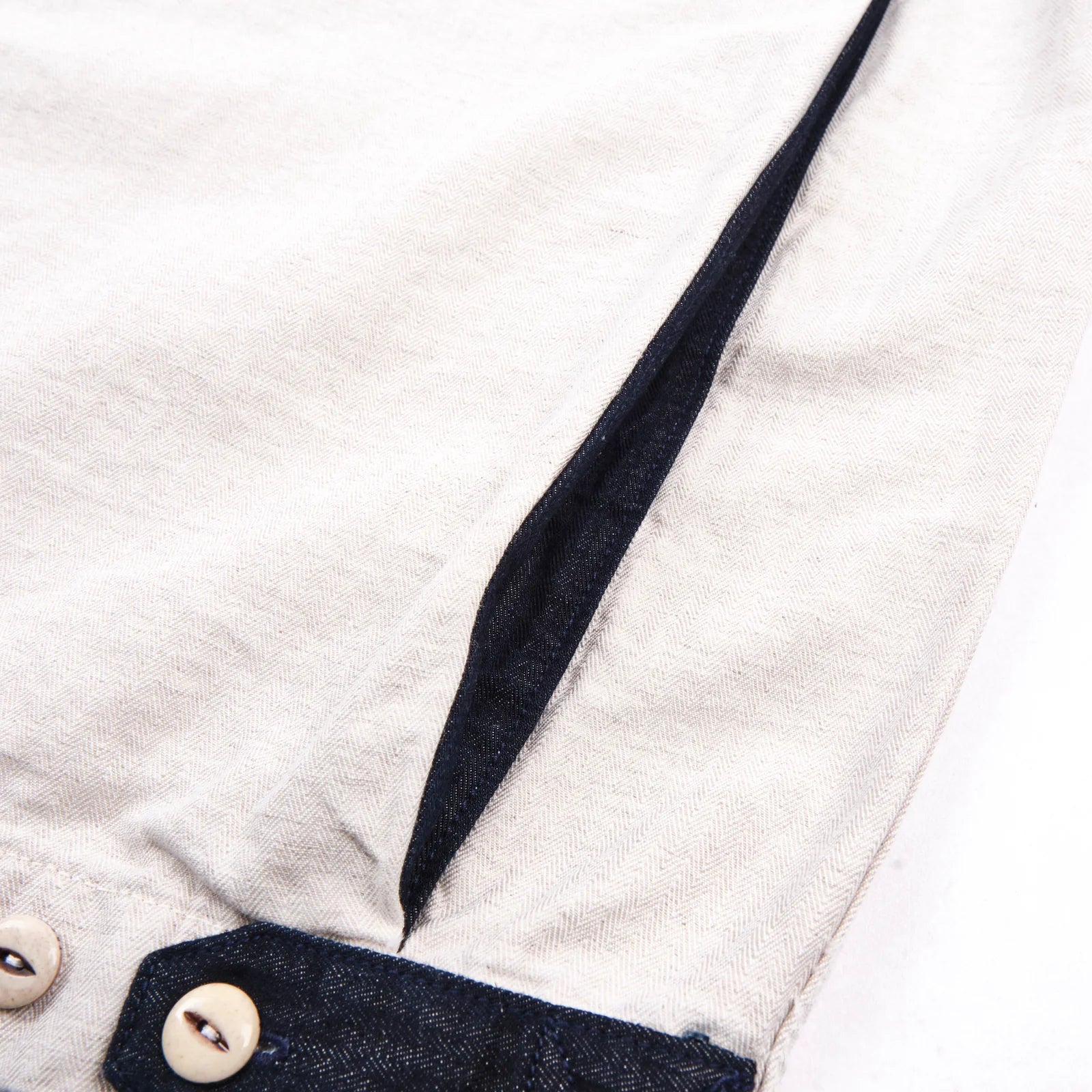 Freenote Cloth Yorba Shirt - White Herringbone