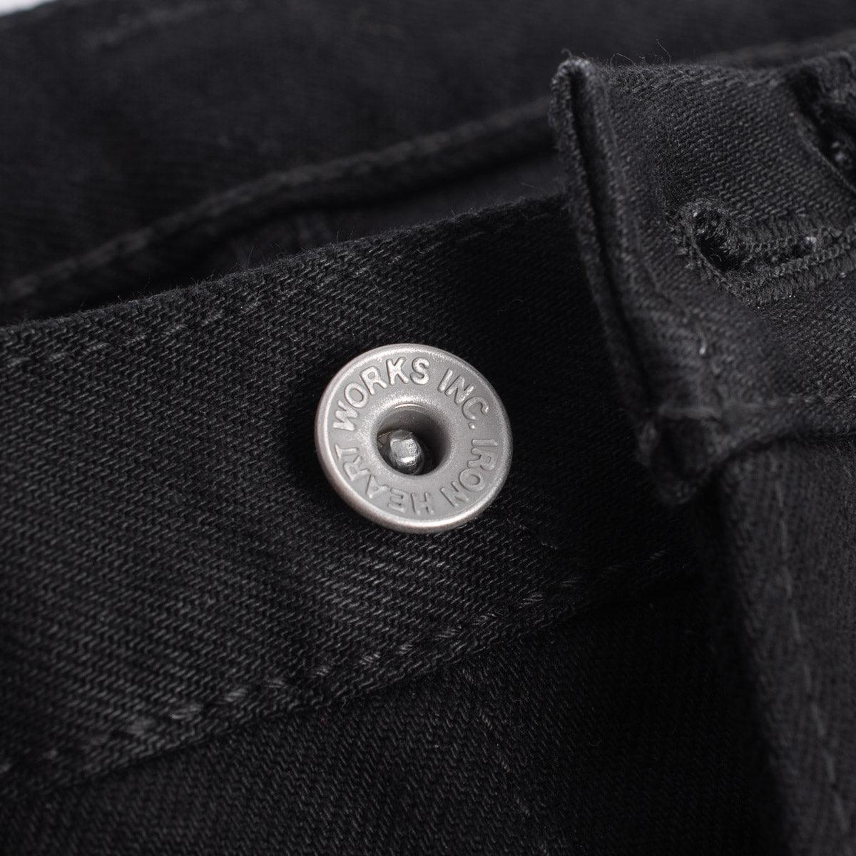 Iron Heart IH-555S-142bb 14oz Selvedge Denim Super Slim Cut Jeans - Black/Black