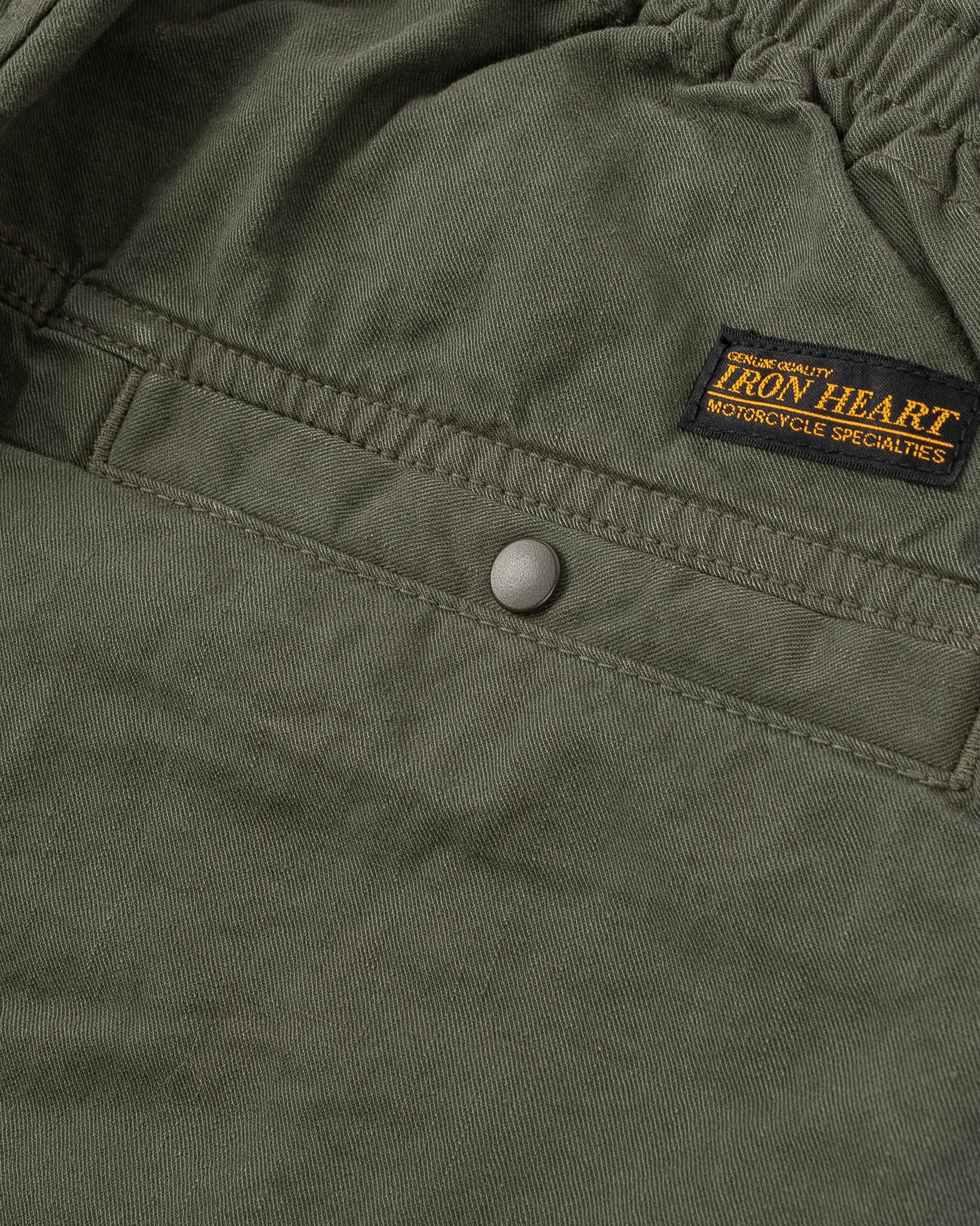 Iron Heart IH-729-OLV Cotton Easy Shorts - Olive