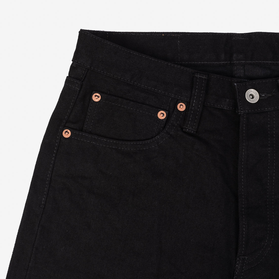 Iron Heart IH-634S-142bb 14oz Selvedge Denim Straight Cut Jeans - Black/Black