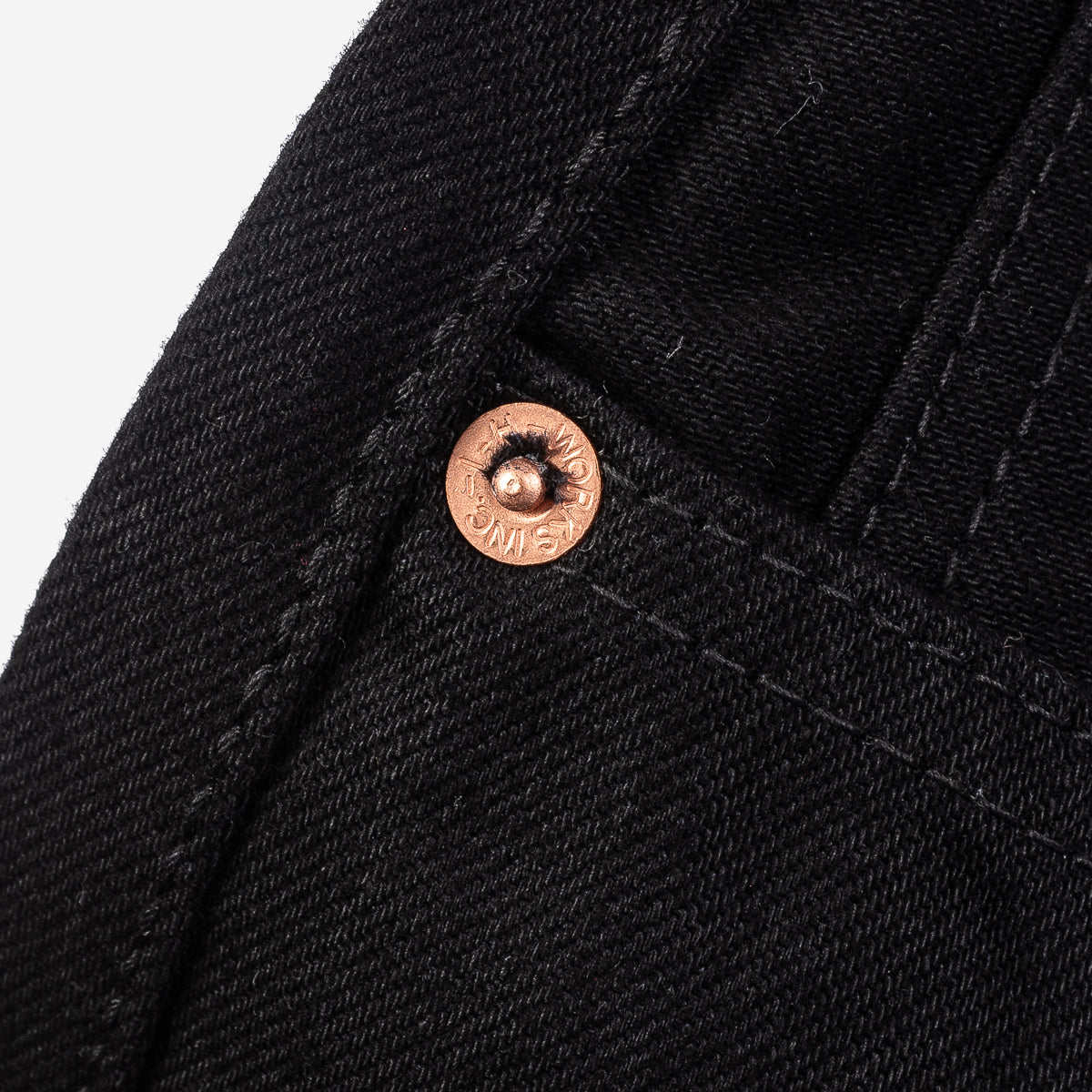 Iron Heart IH-634S-142bb 14oz Selvedge Denim Straight Cut Jeans - Black/Black