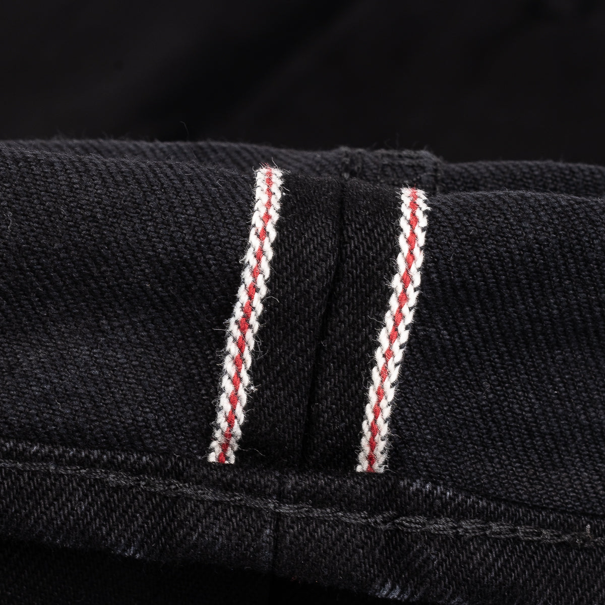 Iron Heart IH-634S-142bb 14oz Selvedge Denim Straight Cut Jeans - Black/Black