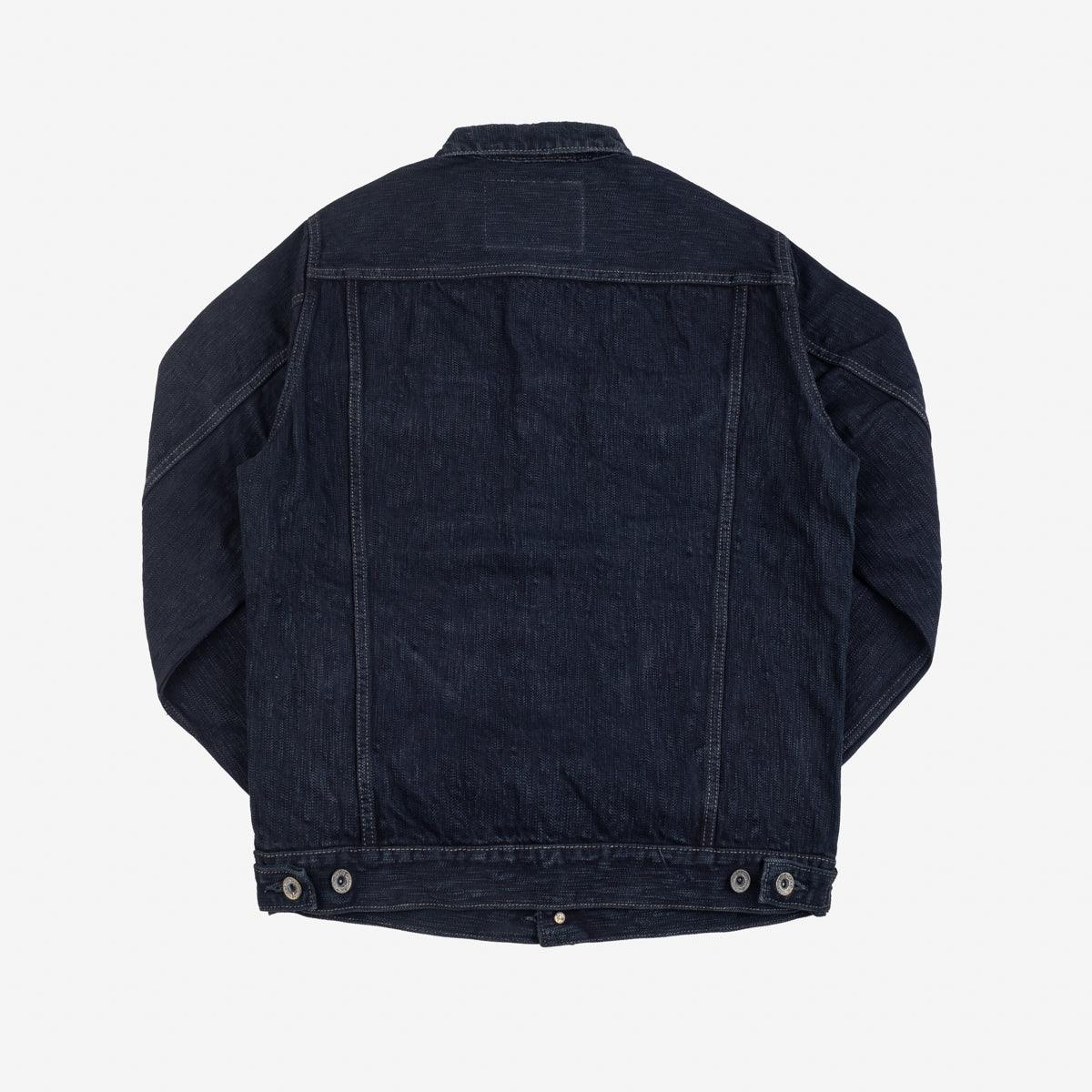 Iron Heart IH-526J-SLBod 16oz Slubby Selvedge Denim Type III Jacket - Indigo Overdyed Black
