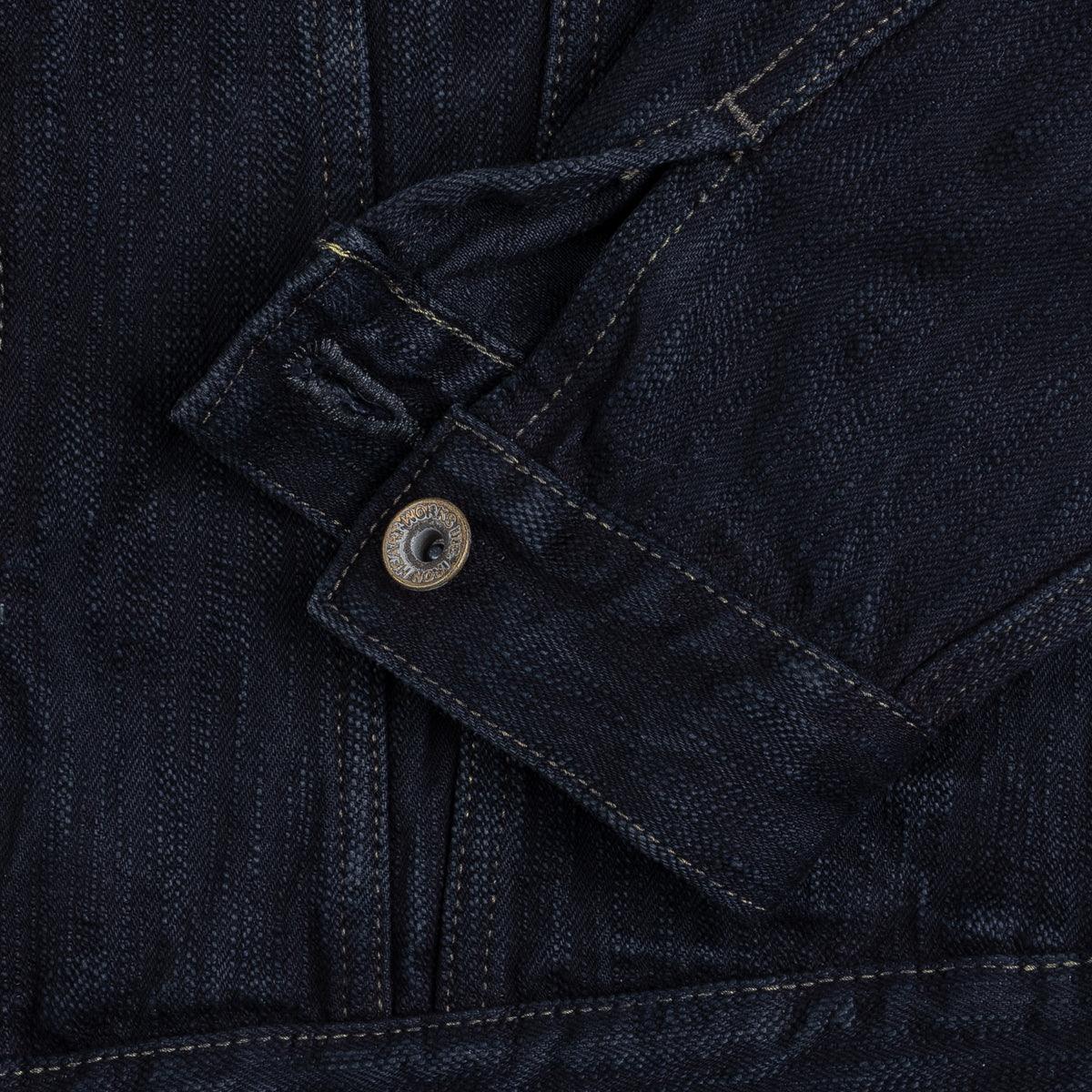 Iron Heart IH-526J-SLBod 16oz Slubby Selvedge Denim Type III Jacket - Indigo Overdyed Black