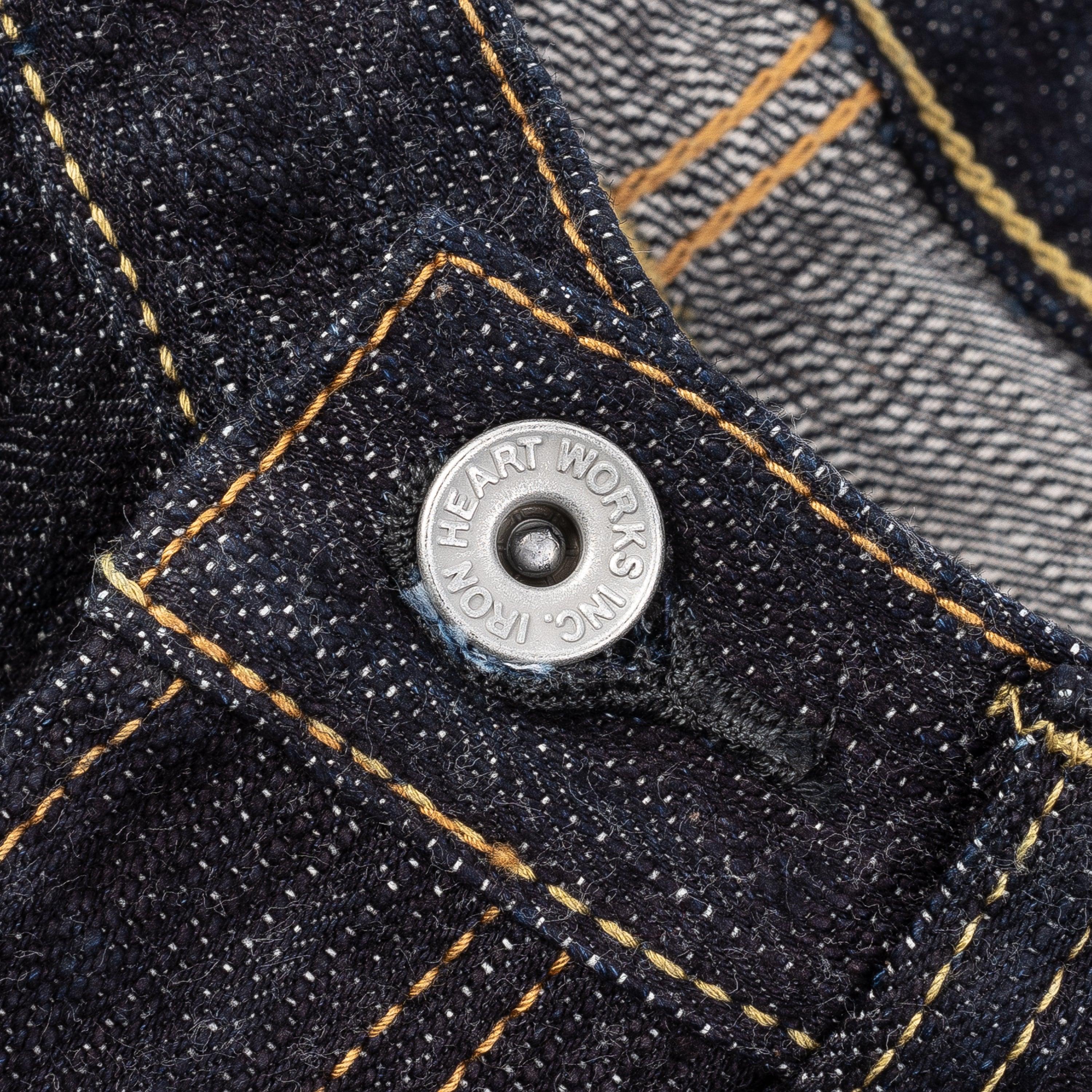Iron Heart IH-555S-SLB 16oz Slubby Selvedge Denim Super Slim Cut Jeans - Indigo