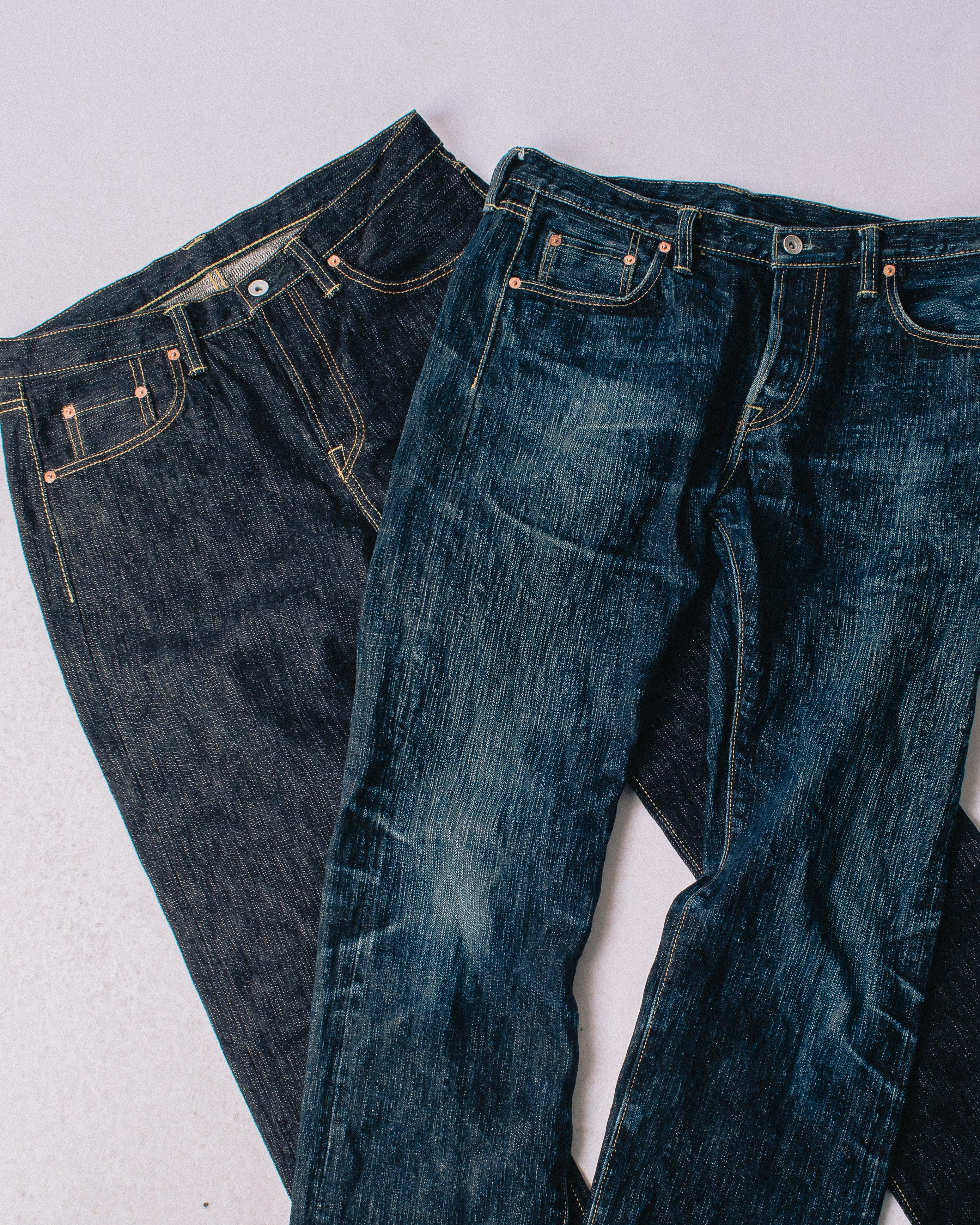 Iron Heart IH-555S-SLB 16oz Slubby Selvedge Denim Super Slim Cut Jeans - Indigo