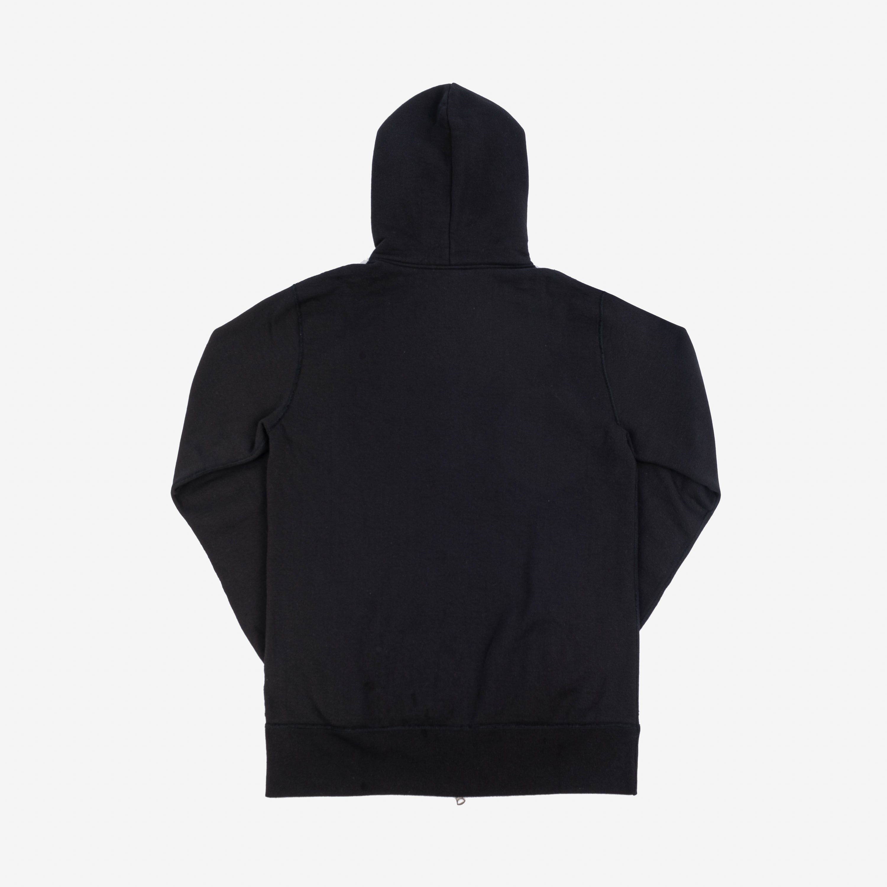 Iron Heart IHSW-10-BLK 14oz Ultra Heavyweight Loopwheel Cotton Zip Up Hoodie – Black