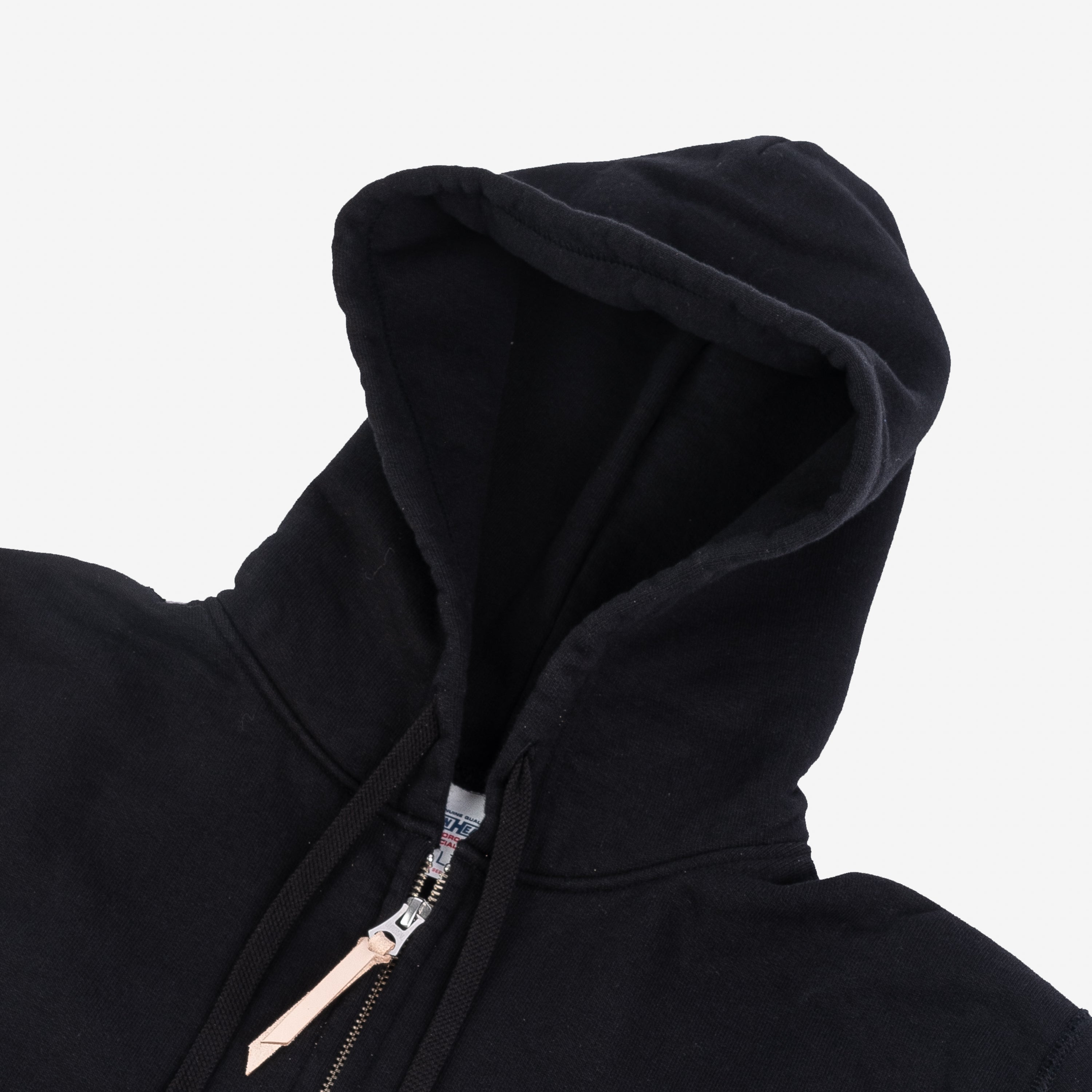 Iron Heart IHSW-10-BLK 14oz Ultra Heavyweight Loopwheel Cotton Zip Up Hoodie – Black