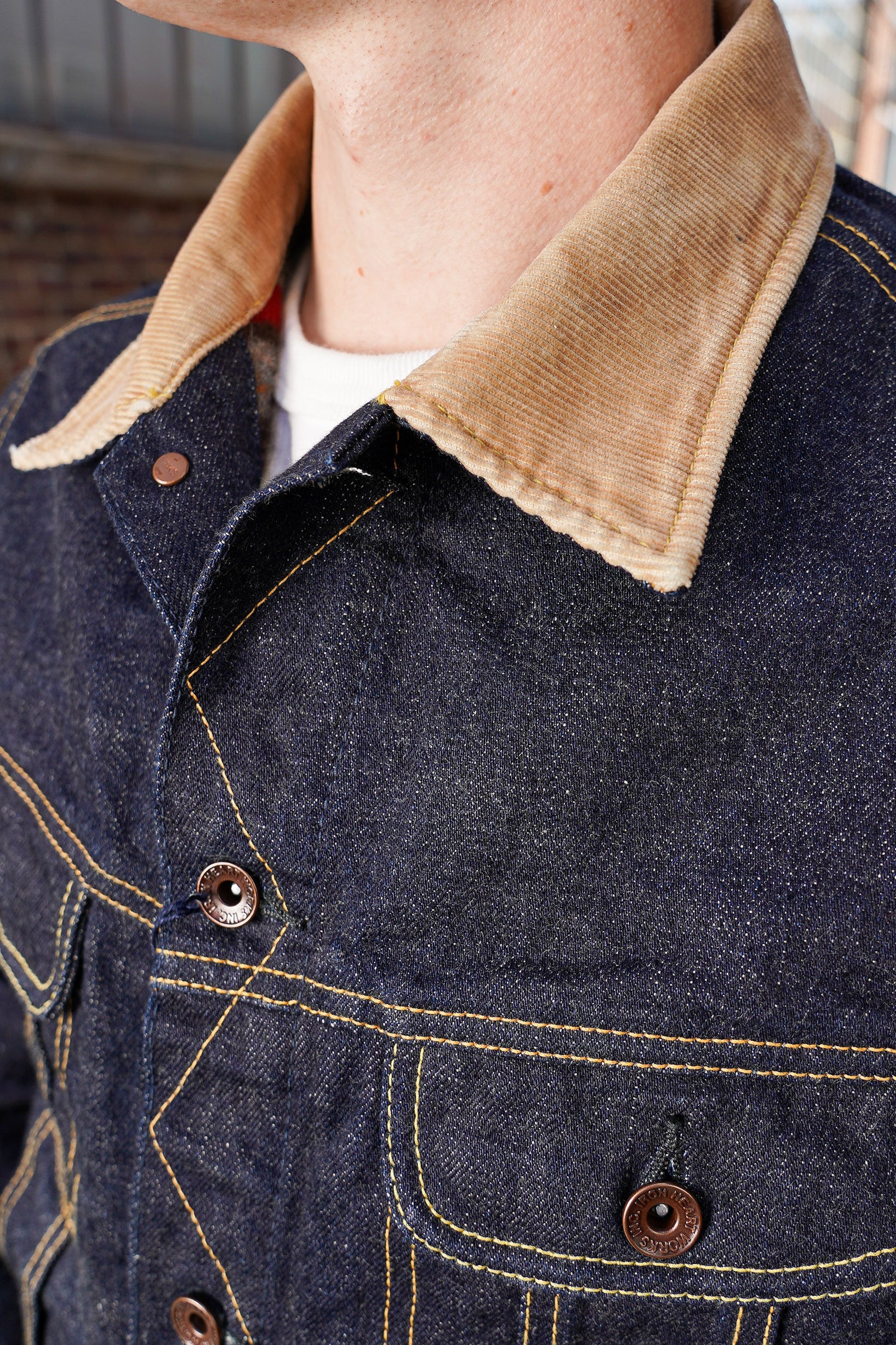 Iron Heart IH-101J-SR 18oz Selvedge Denim Storm Rider Jacket - Indigo