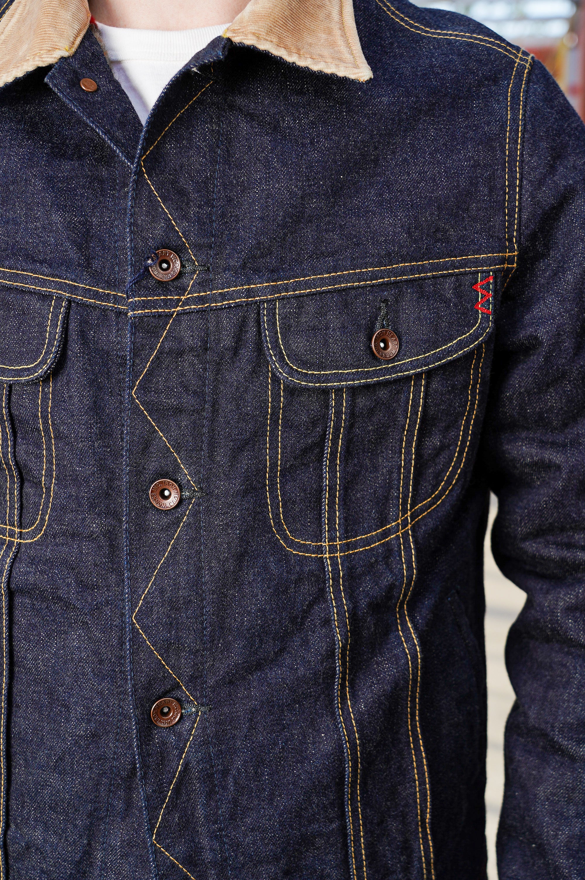 Iron Heart IH-101J-SR 18oz Selvedge Denim Storm Rider Jacket - Indigo