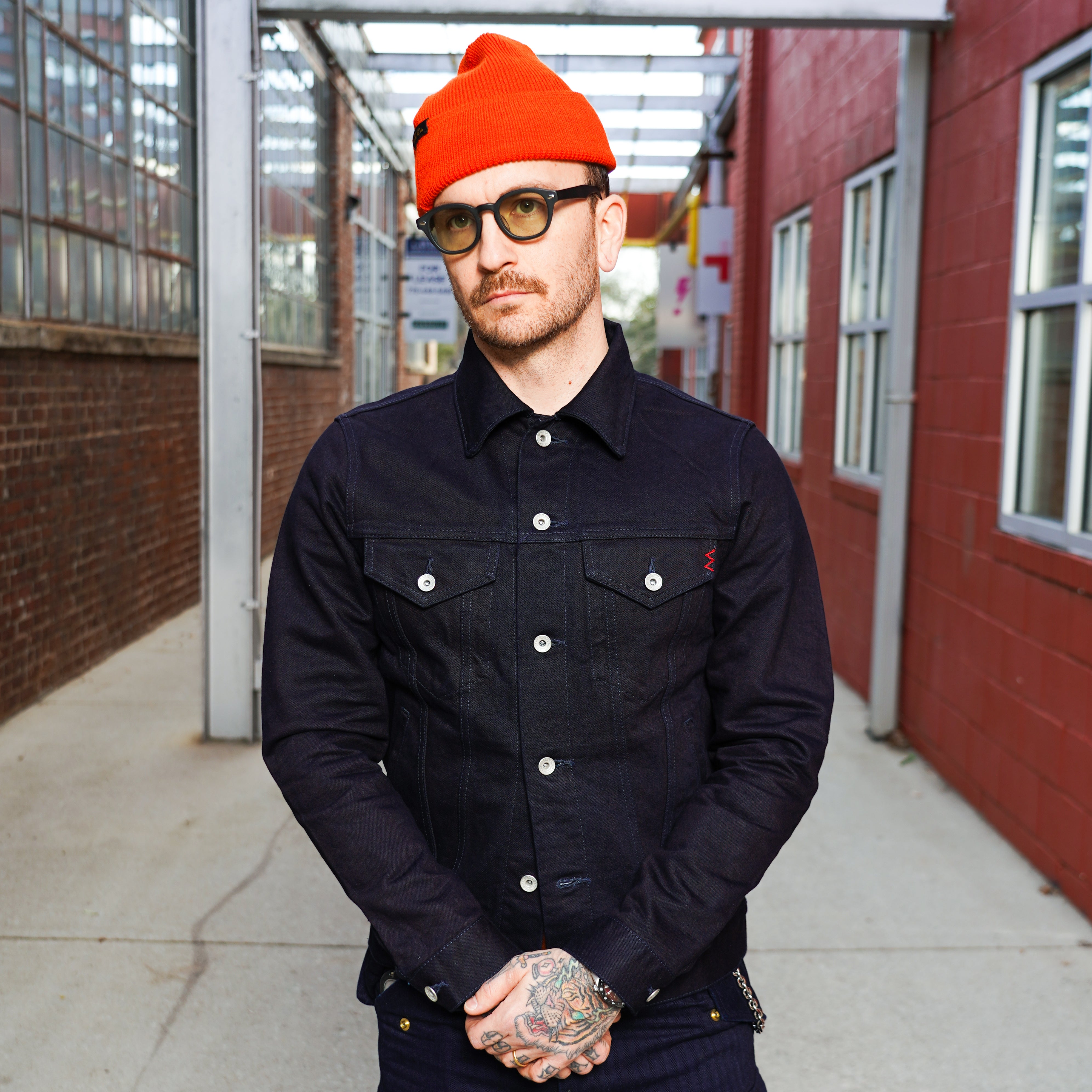 Iron Heart IH-526J-142ib 14oz Selvedge Denim Modified Type III Jacket - Indigo/Black