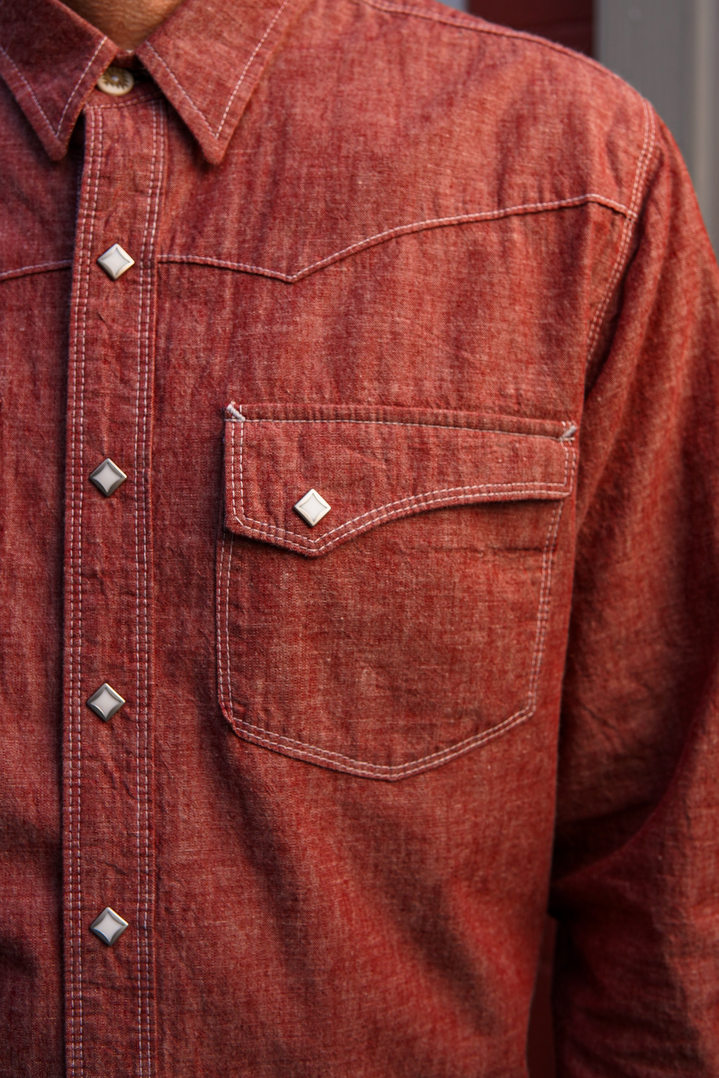 Freenote Cloth Calico Western Shirt - Dusty Red