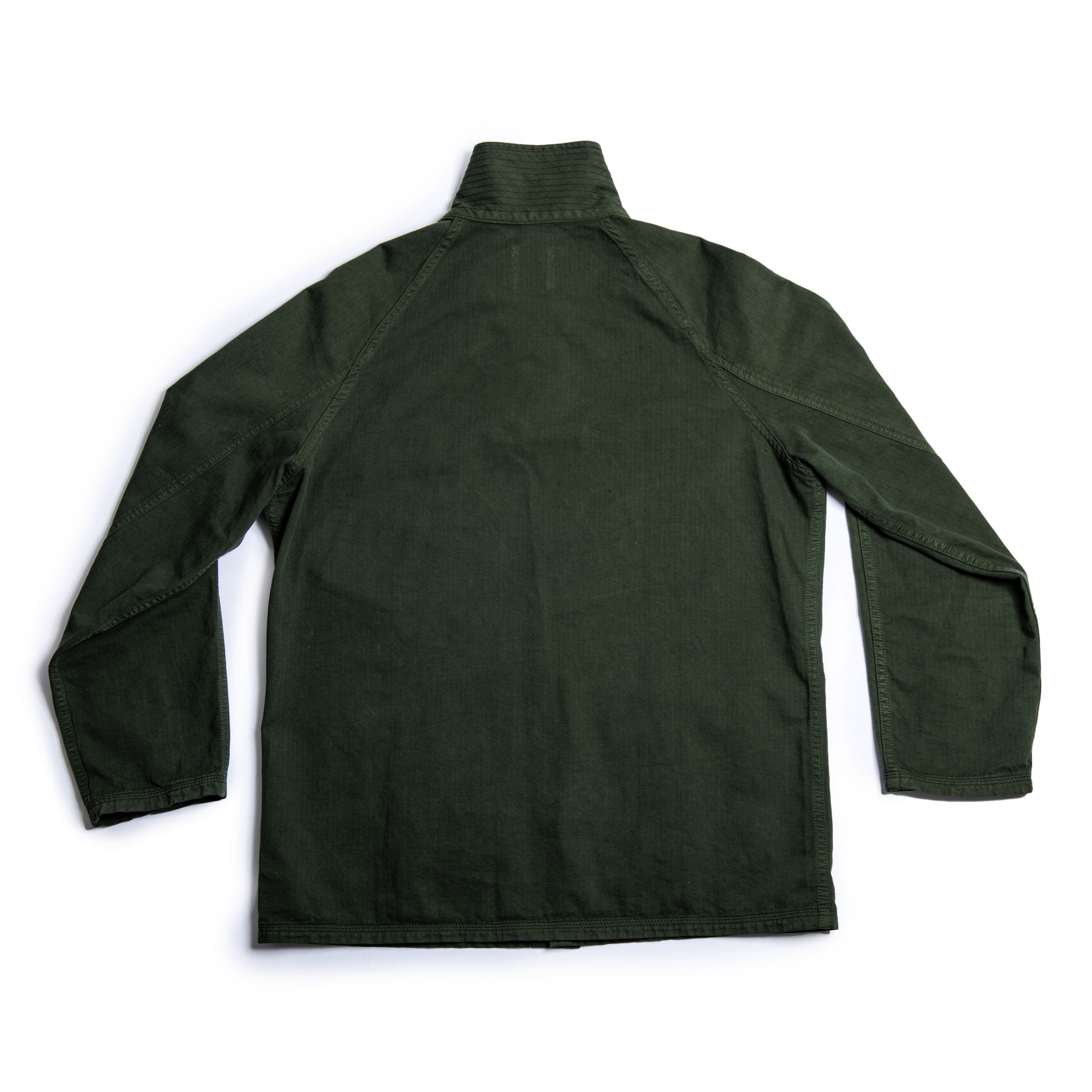 Heimat Textil Herringbone Journey Coat - Military Green