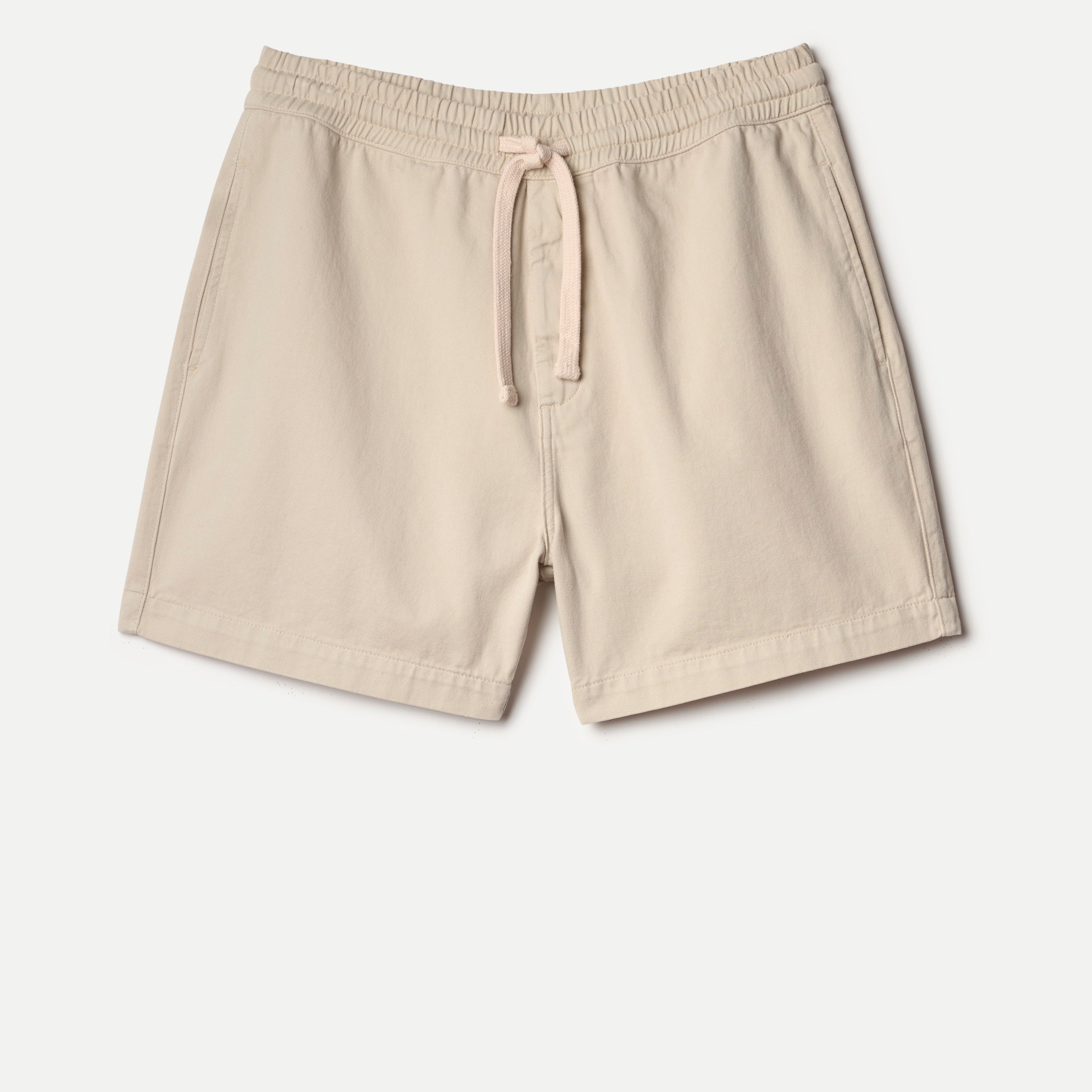 Merz b. Schwanen 5" Lightweight Cotton Twill Shorts - Chalk