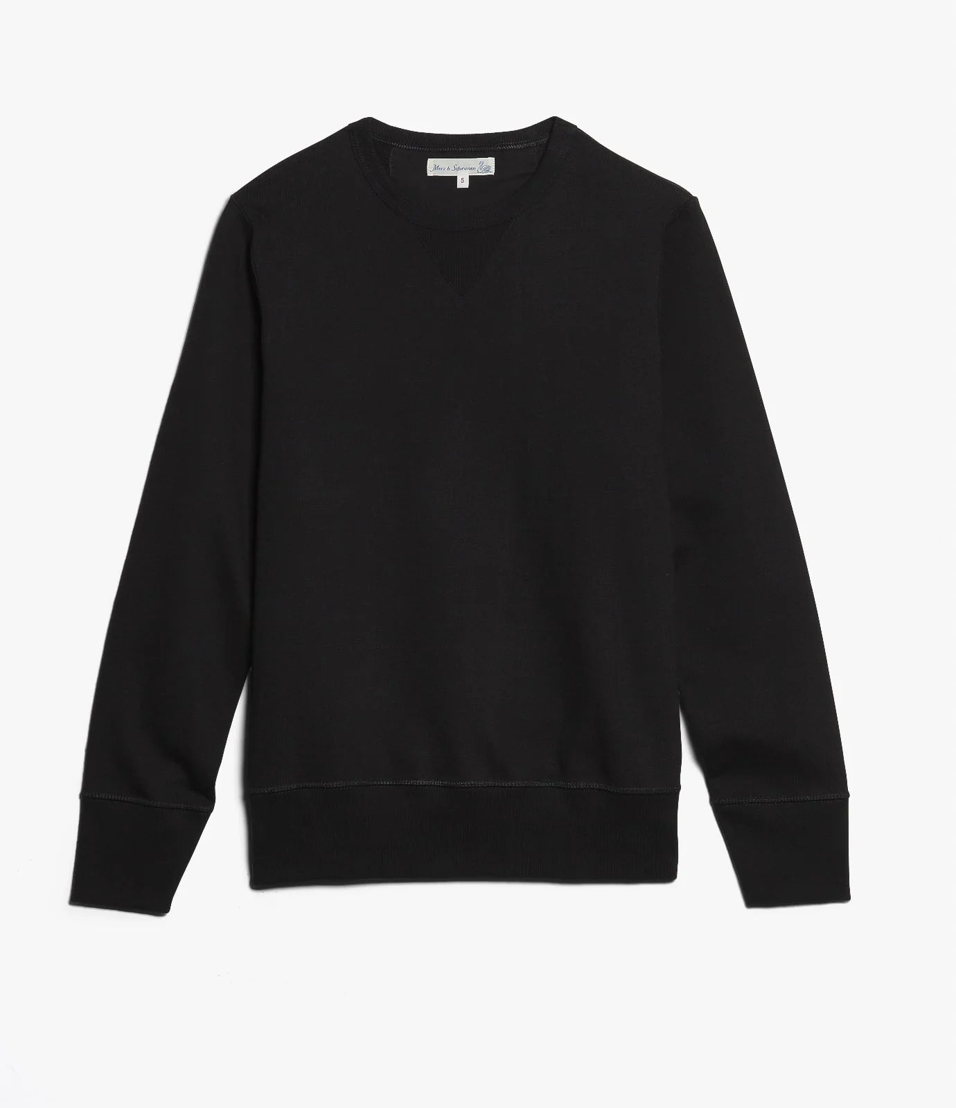 Merz b. Schwanen 3S48 Loopwheeled Classic Fit Heavyweight Sweatshirt - Deep Black