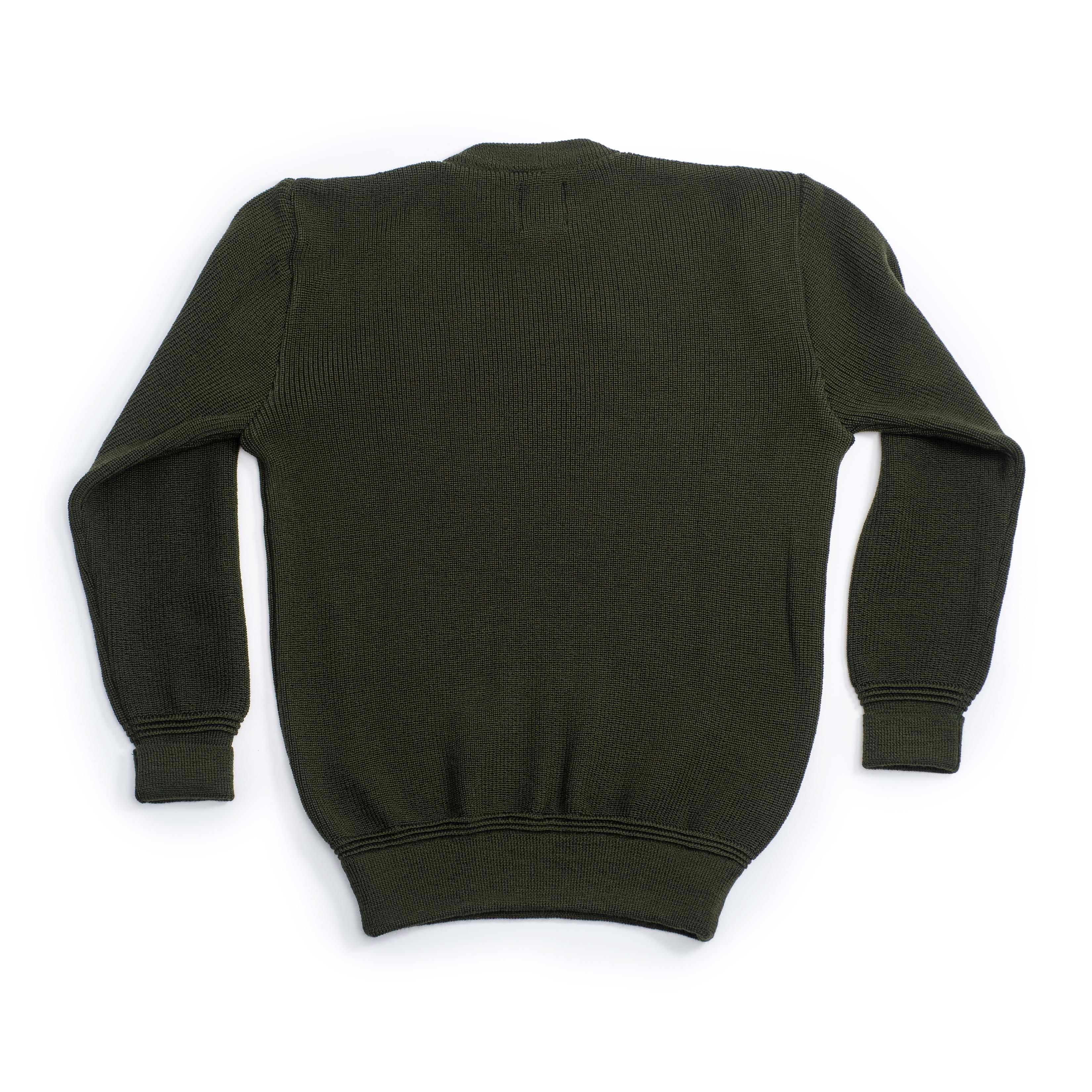 Heimat Textil Merino Rundhal Crewneck - Military Green