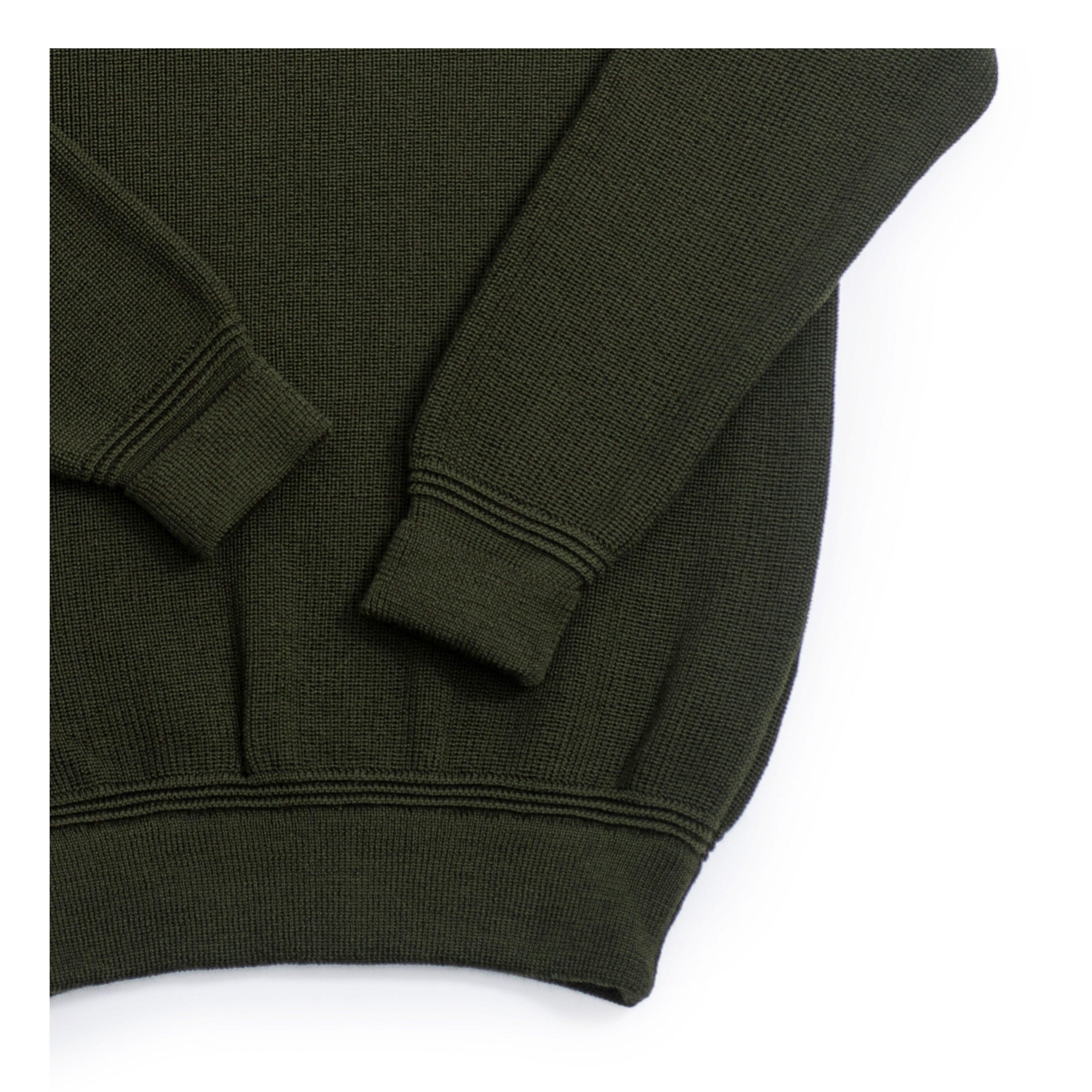 Heimat Textil Merino Rundhal Crewneck - Military Green