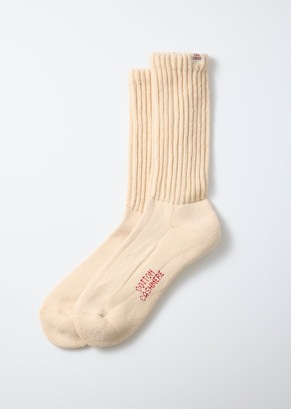 ROTOTO Cotton Cashmere Loose Pile Crew Socks