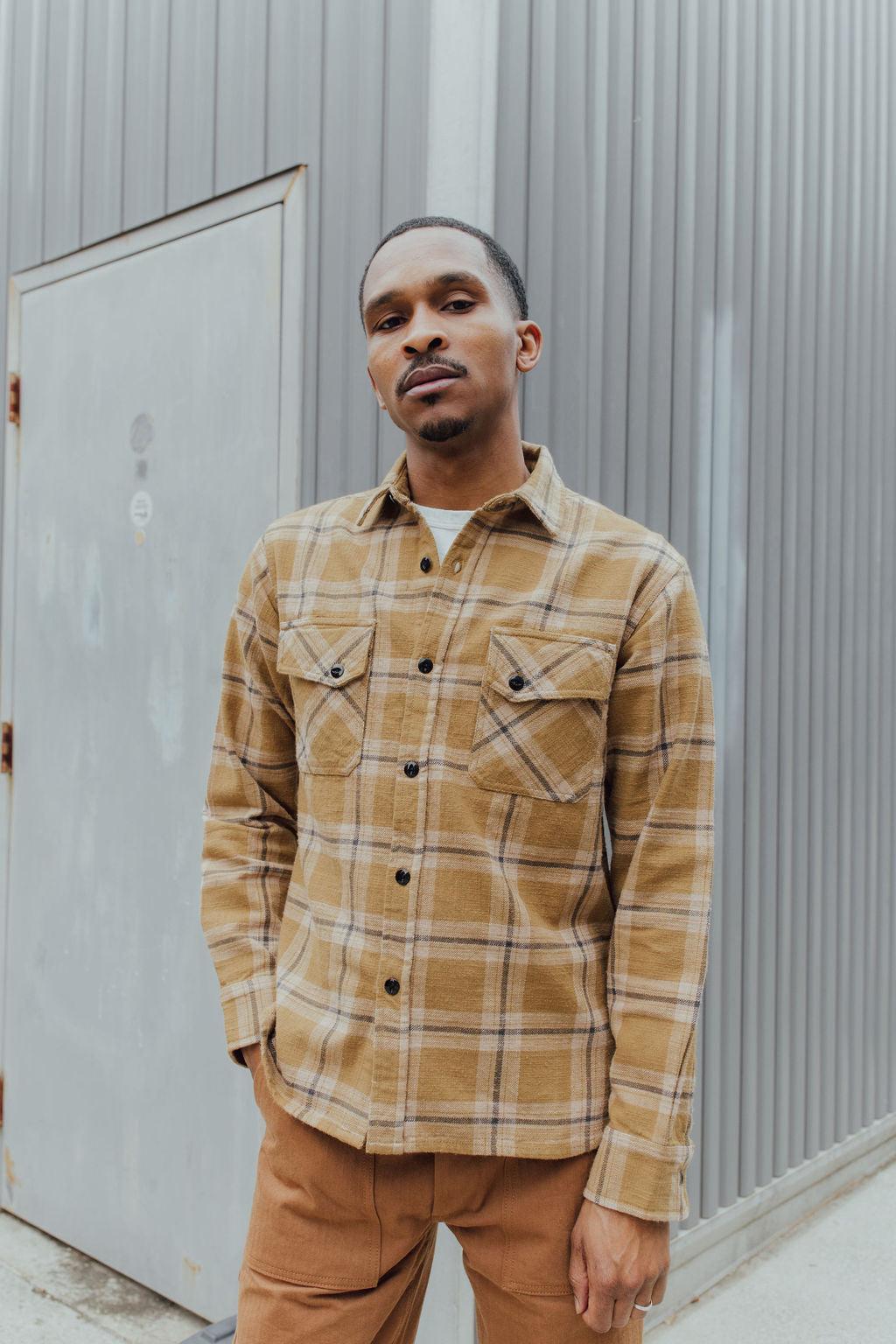 3sixteen Crosscut Flannel - Coyote Slub