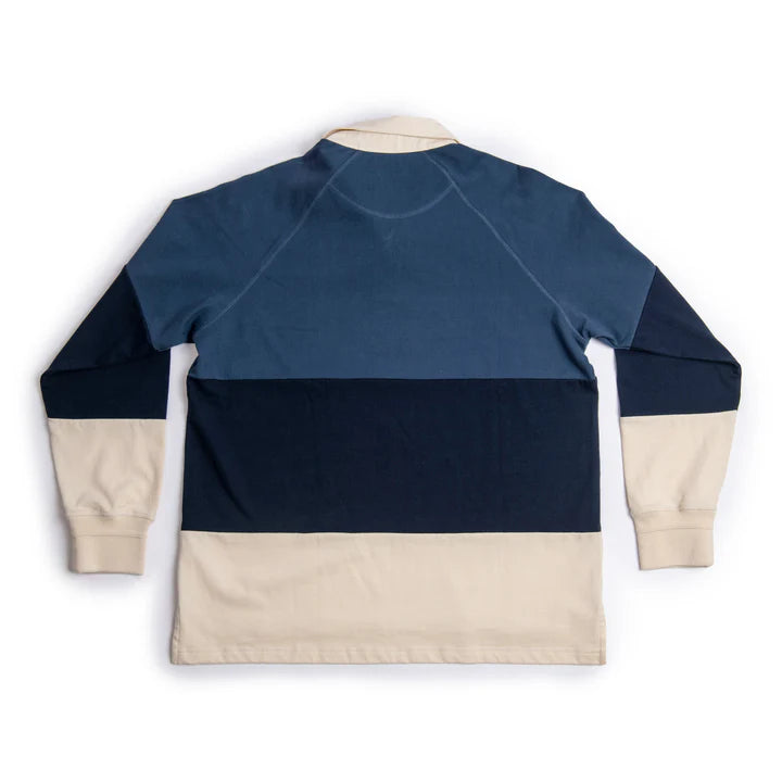 Heimat Textil Raglan Rugby Shirt - Trail Blue / Ink / Seashell