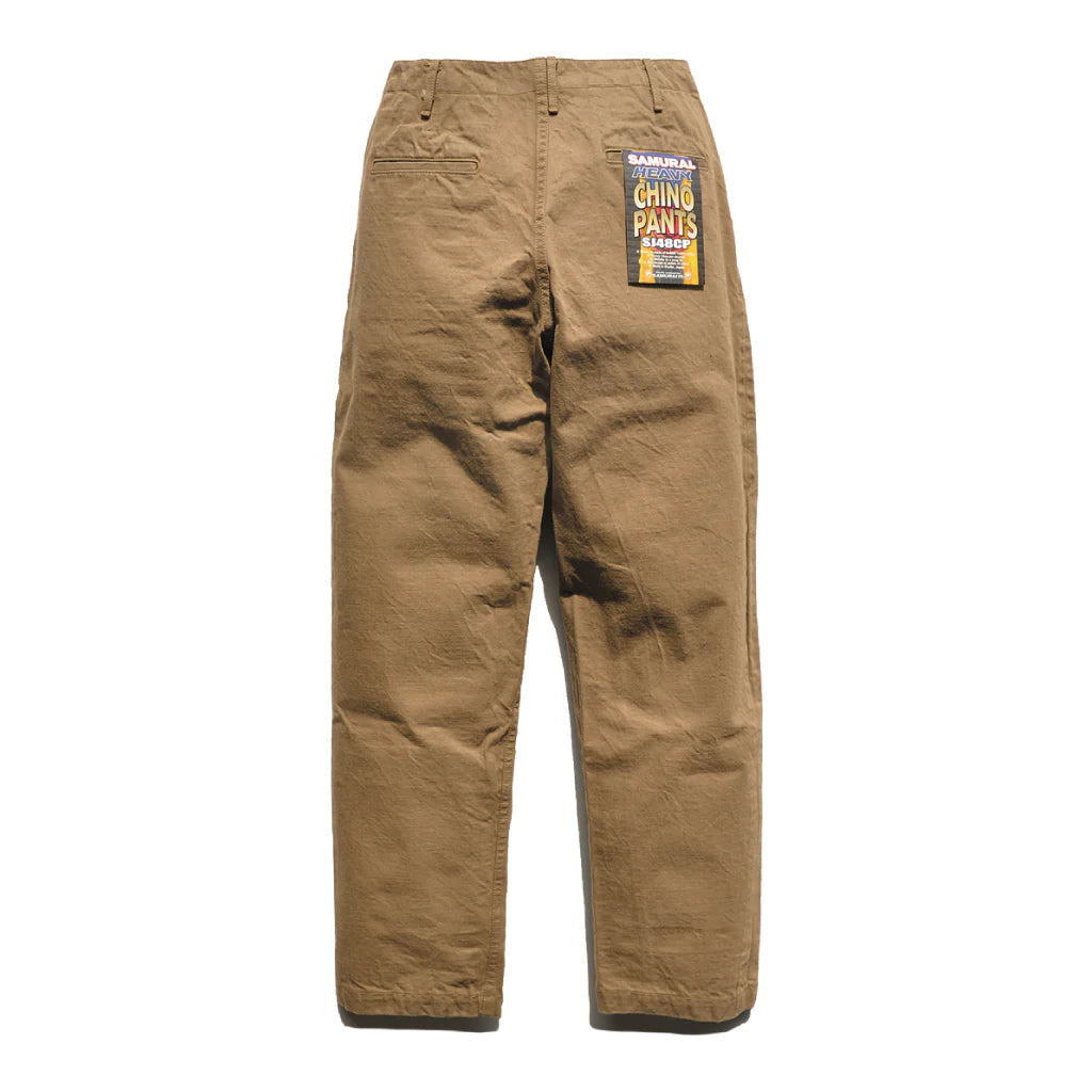 Samurai SJ48CP 15oz Khaki Chino - Wide Straight Trousers – Guilty