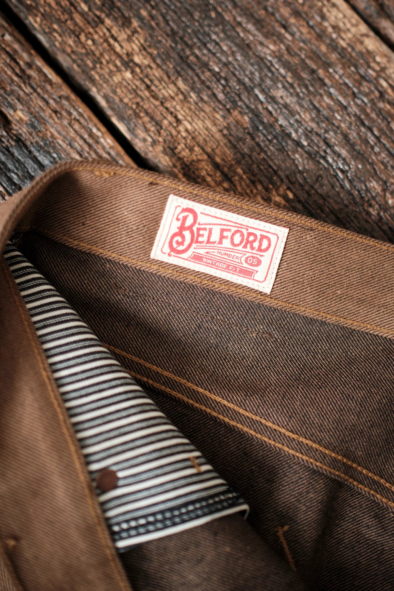 Freenote Cloth Belford Straight Cut - 15oz Light Brown Denim