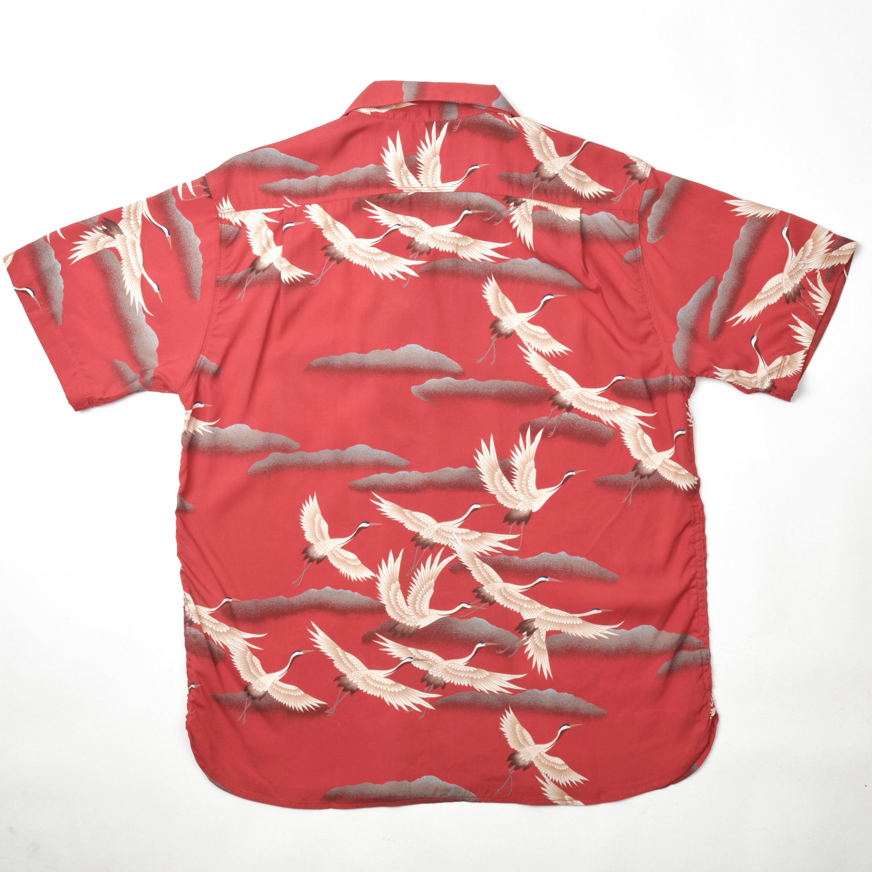 Freenote Cloth Hawaiian Crane Shirt - Red