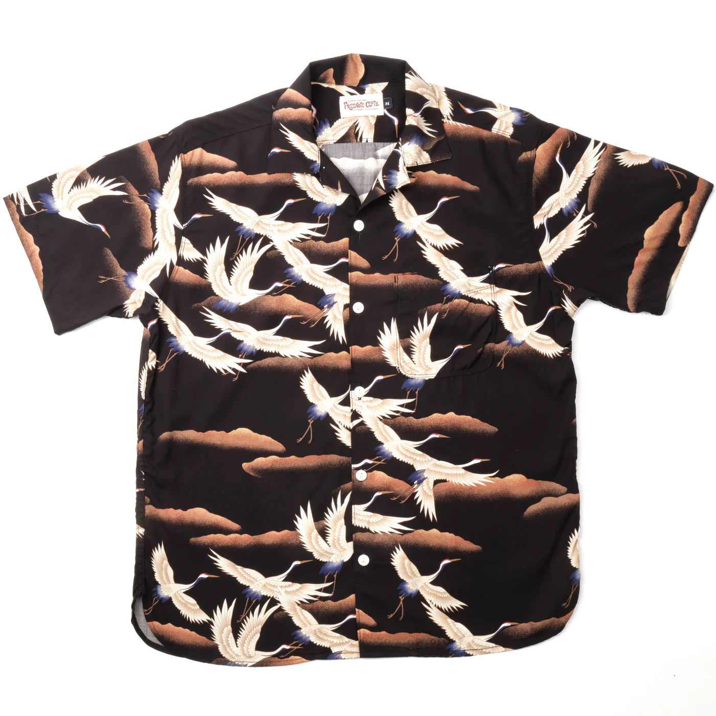 Freenote Cloth Hawaiian Crane Shirt - Black